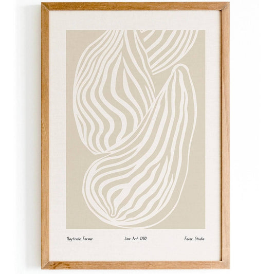 Beige Neutral Forms Poster - HypeSheriff