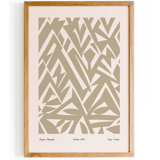 Papiers Découpés Beige Poster - HypeSheriff