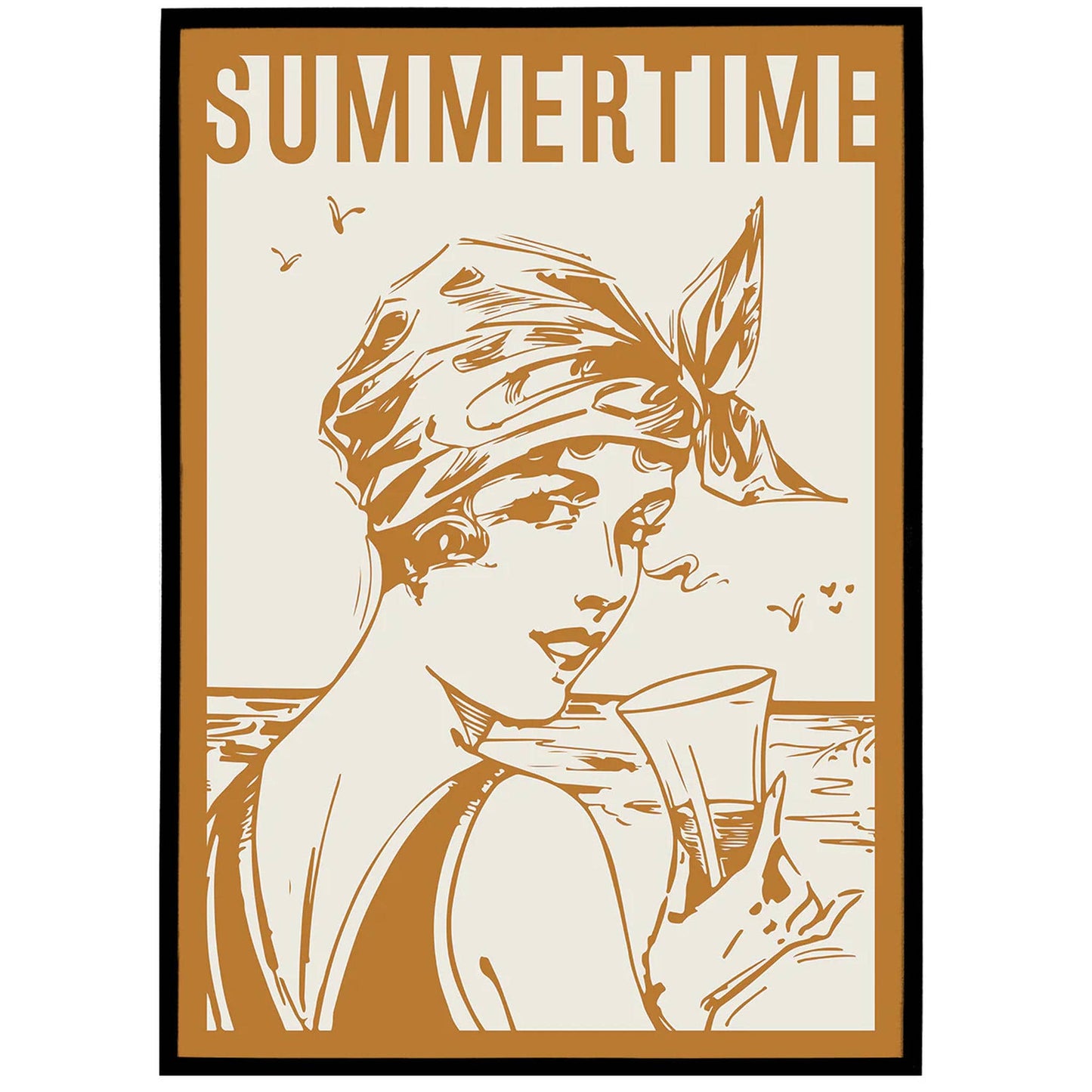 Summertime Yellow Retro Poster - HypeSheriff