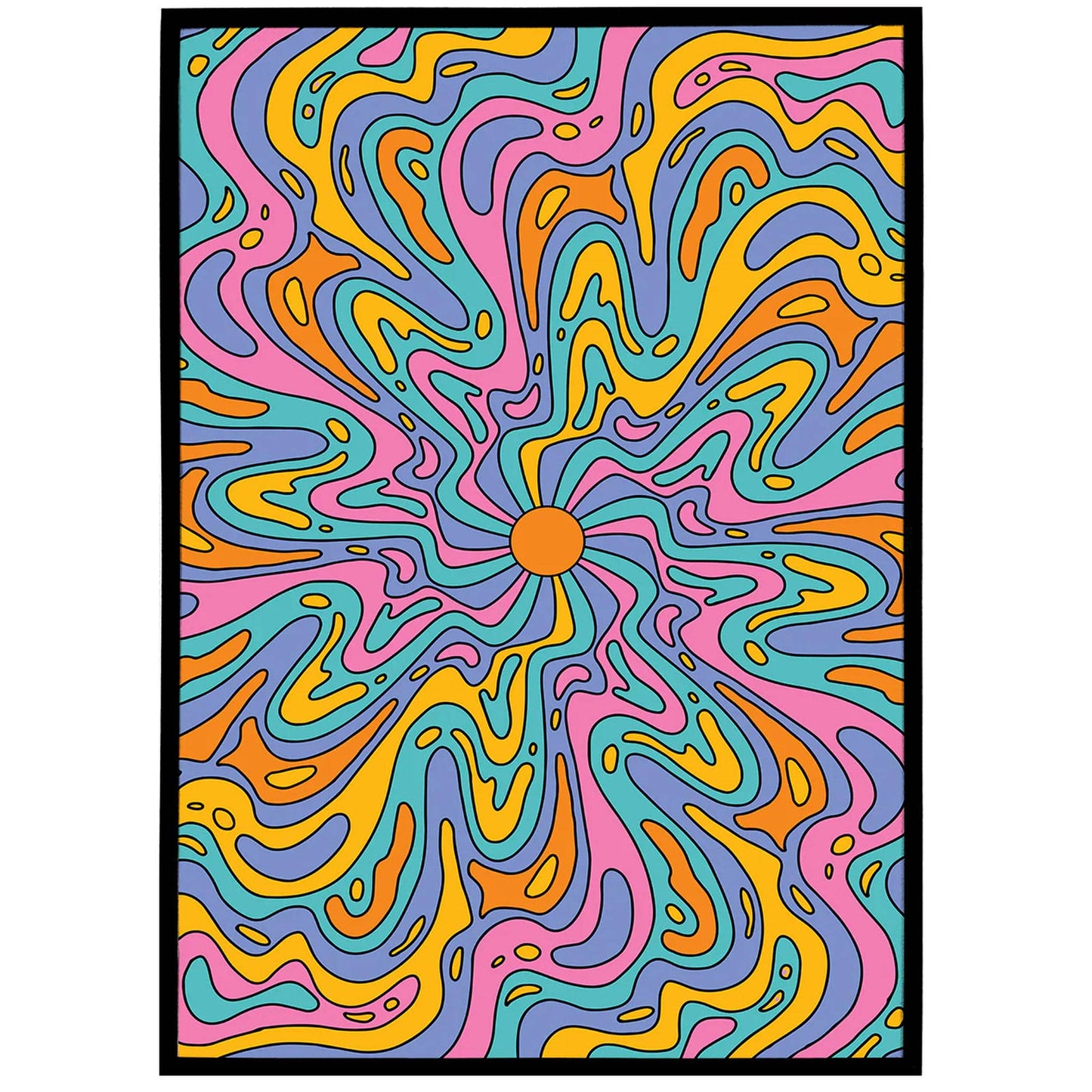 Groovy Sun Poster - HypeSheriff