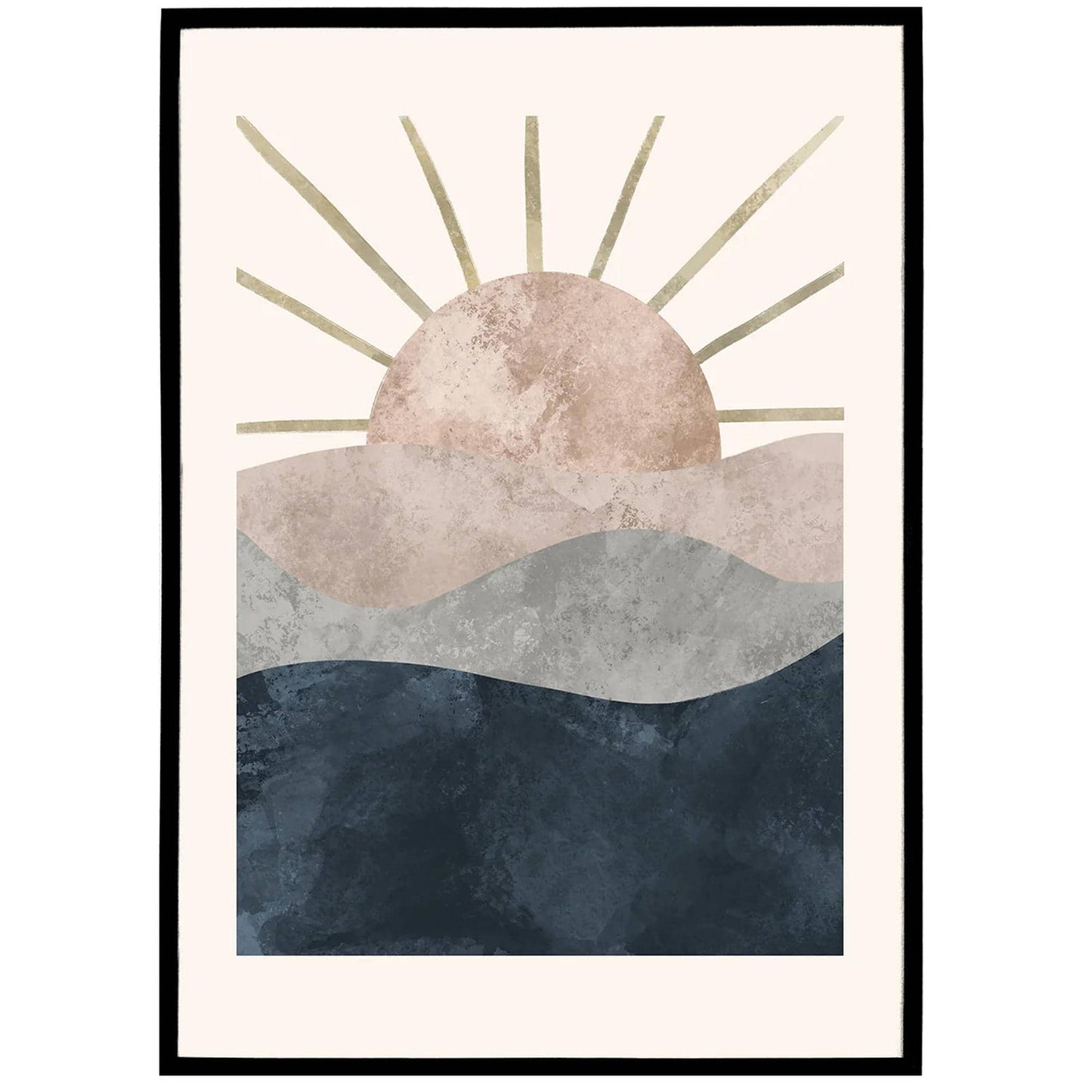 Painted Scandinavian Sunrise Poster - HypeSheriff