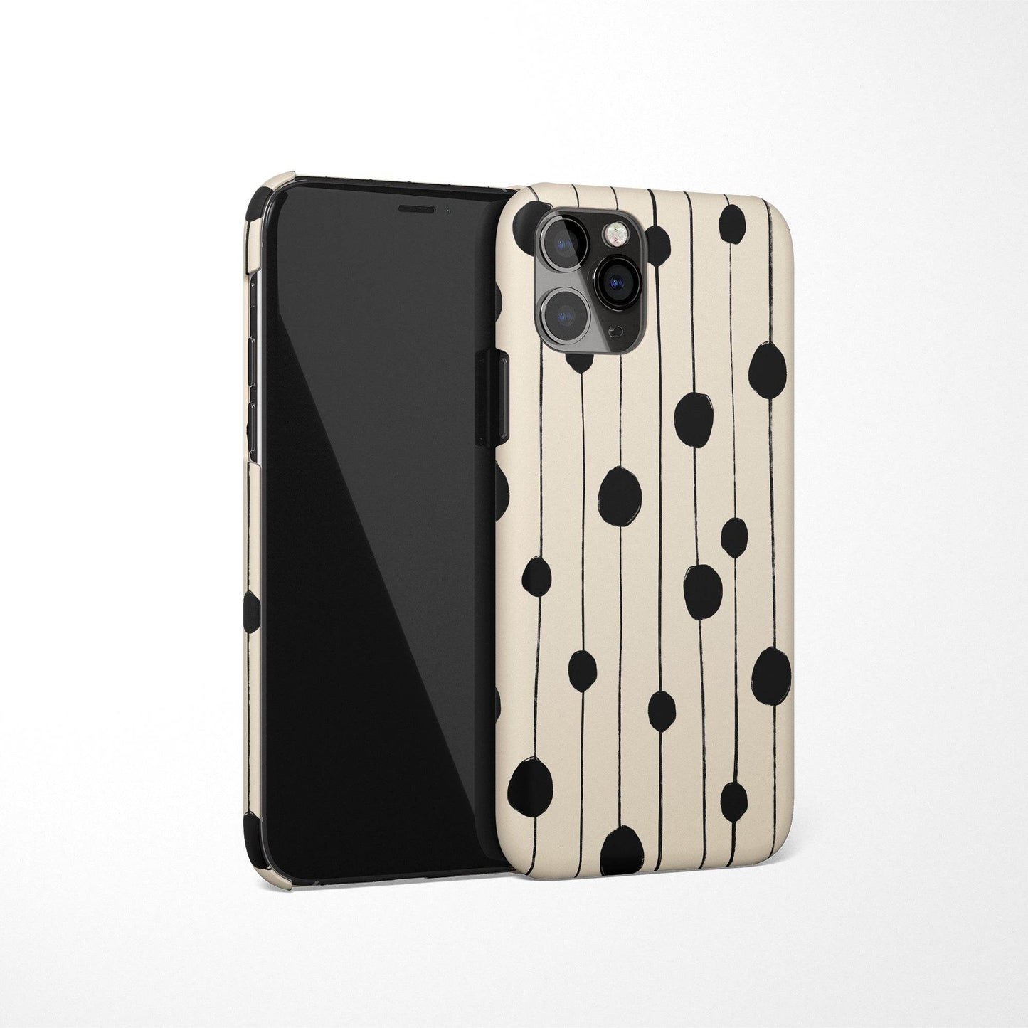 Black Dots Painting iPhone Case - HypeSheriff