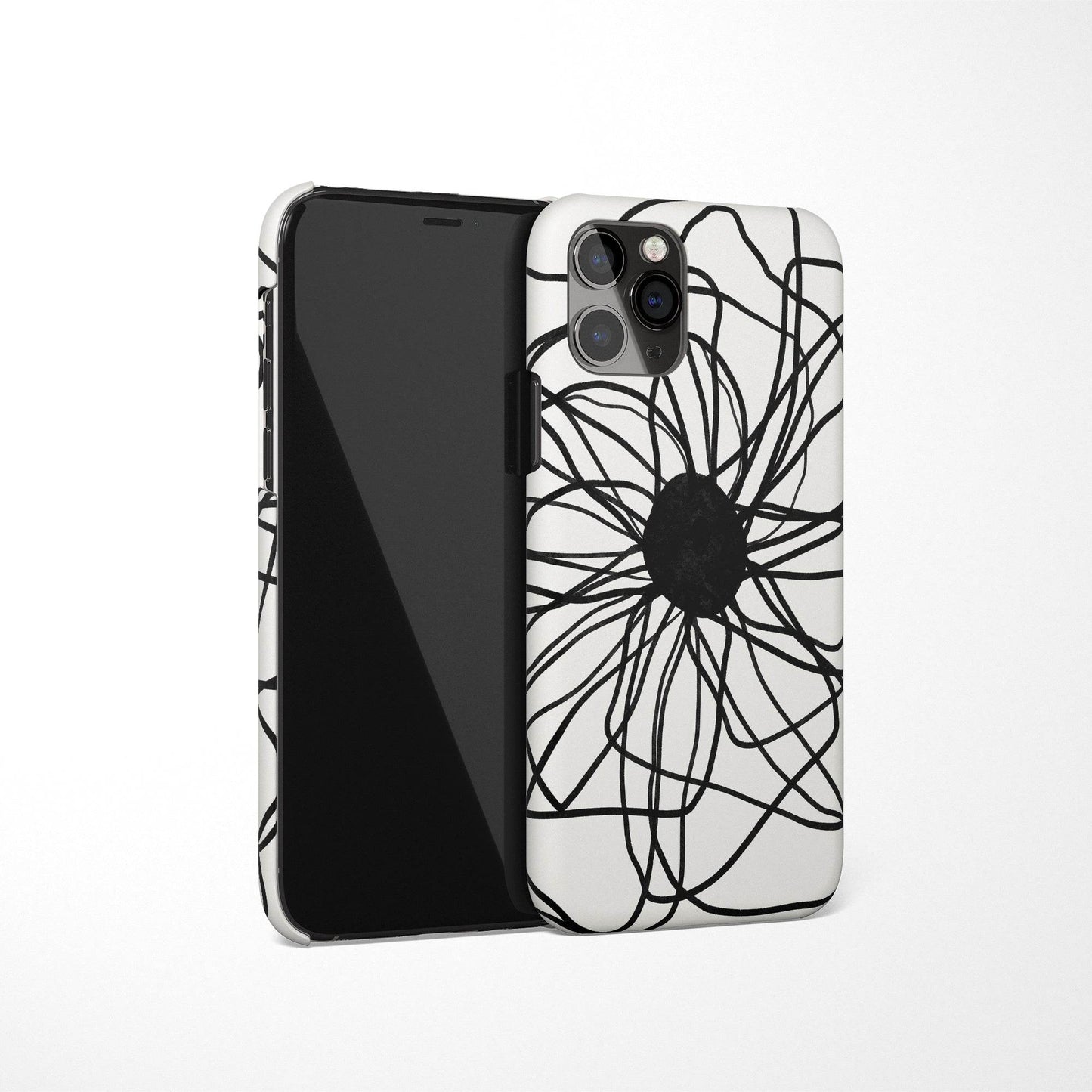 Abstract BW Drawing iPhone Case - HypeSheriff