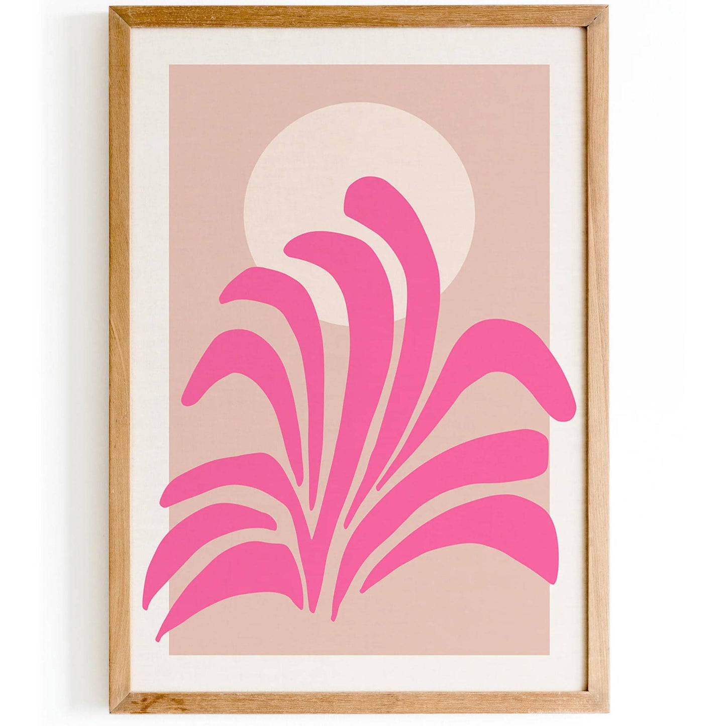 Pink Leaf Art Print - HypeSheriff