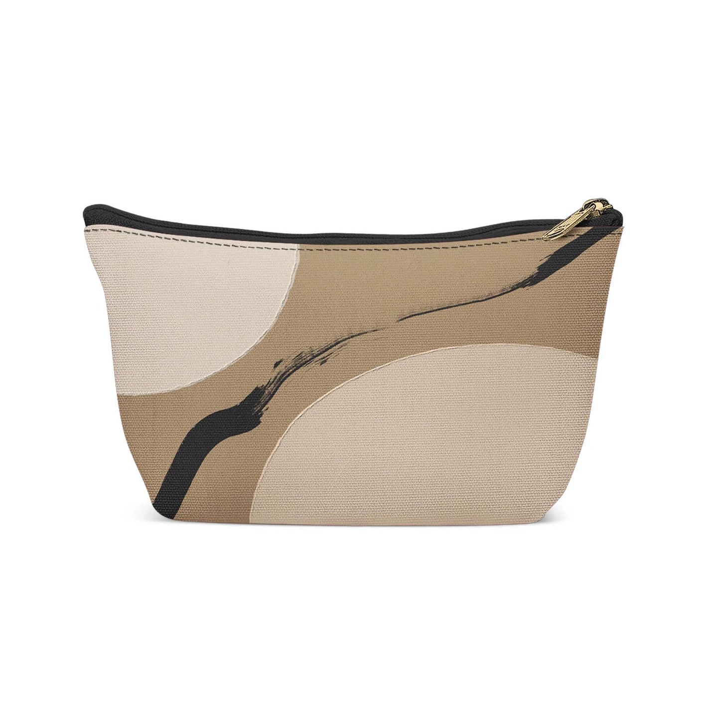 Beige Minimalist Art Make-up Bag - HypeSheriff