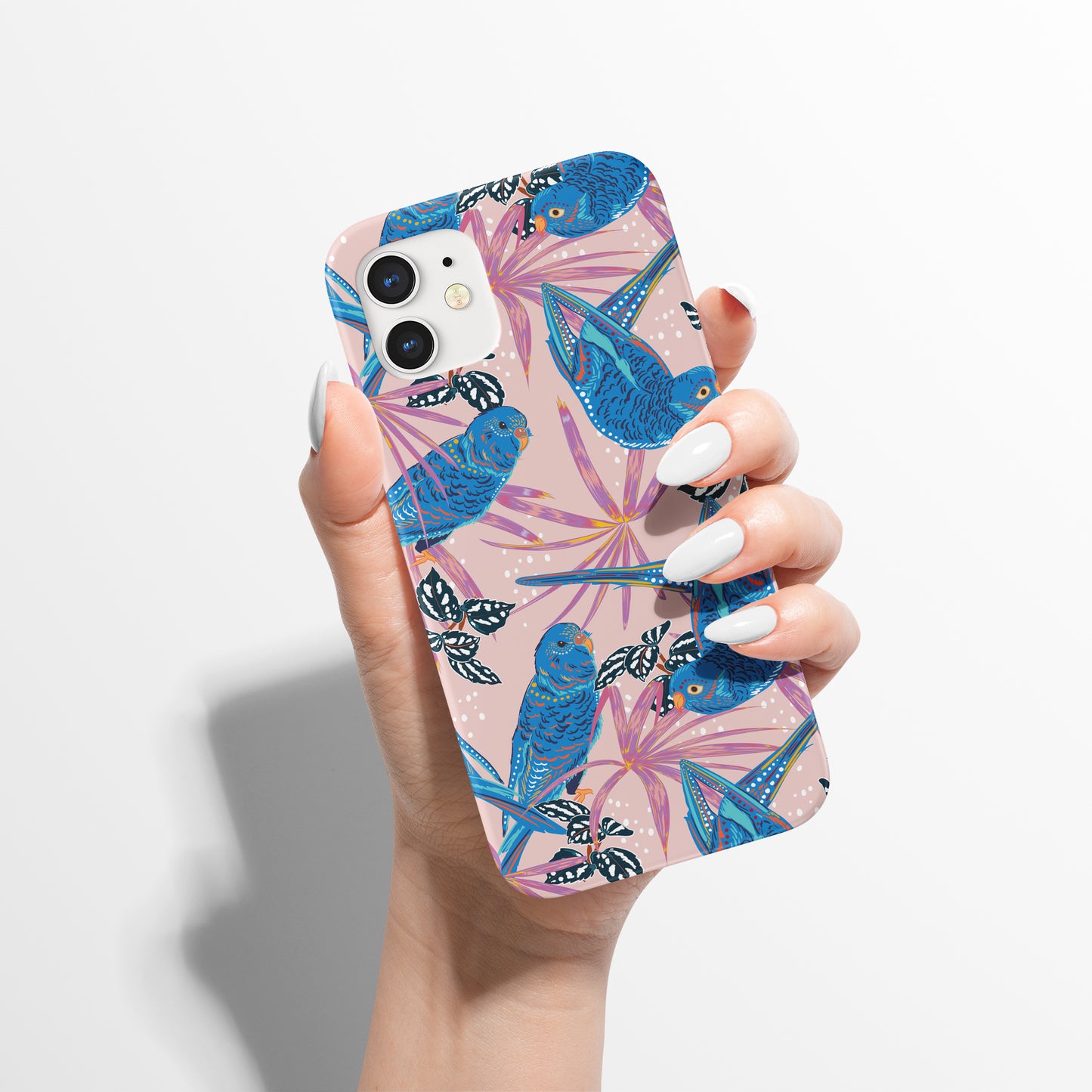 Tropical Blue Parrots iPhone Case - HypeSheriff