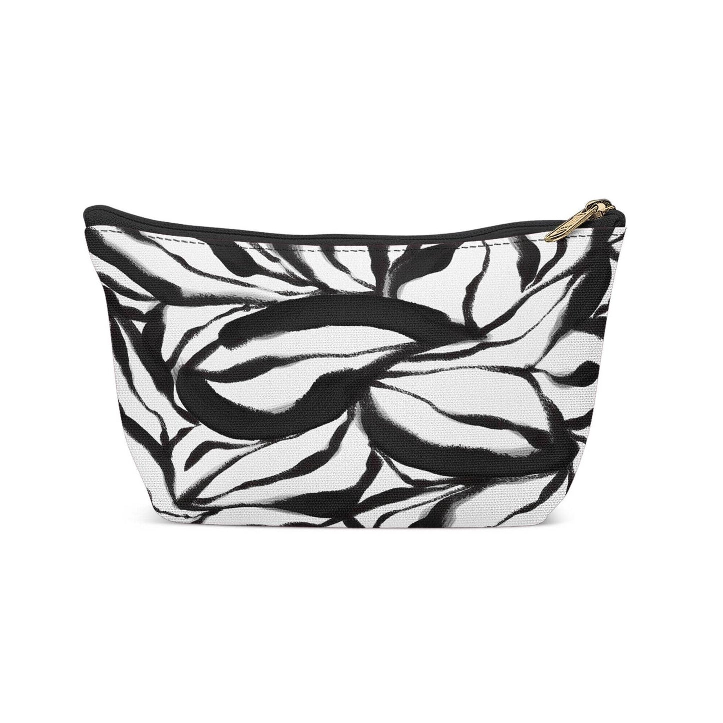 Black and White Botanical Art Makeup Bag - HypeSheriff