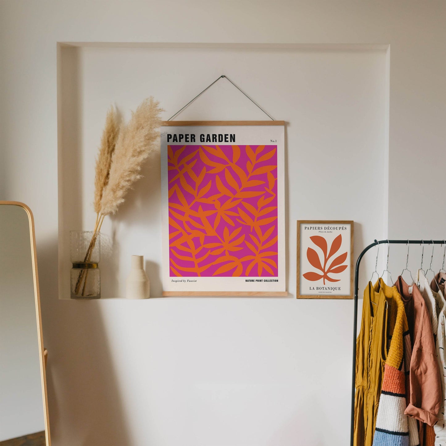 Viva Magenta Paper Garden Print - HypeSheriff