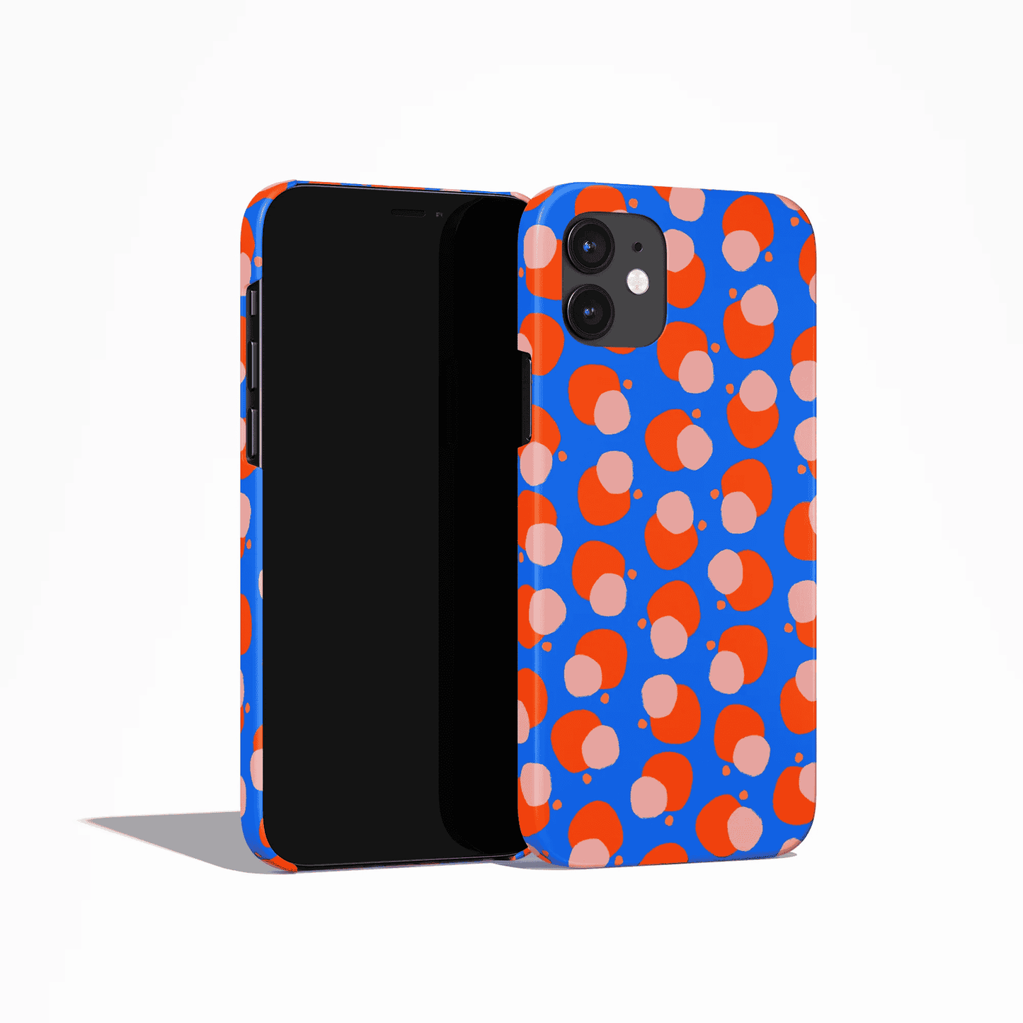 Blue Modern Spots Pattern iPhone Case - HypeSheriff