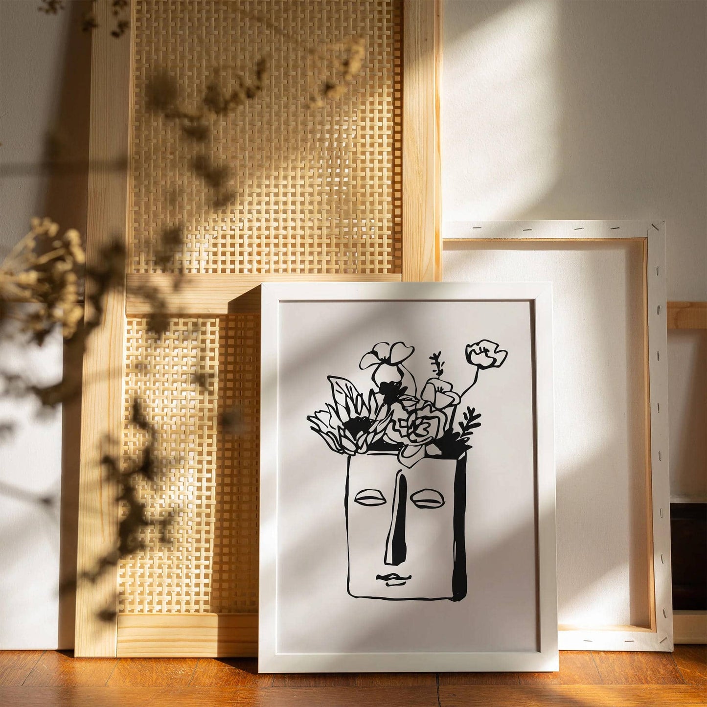 Human Face Flower Pot Poster - HypeSheriff