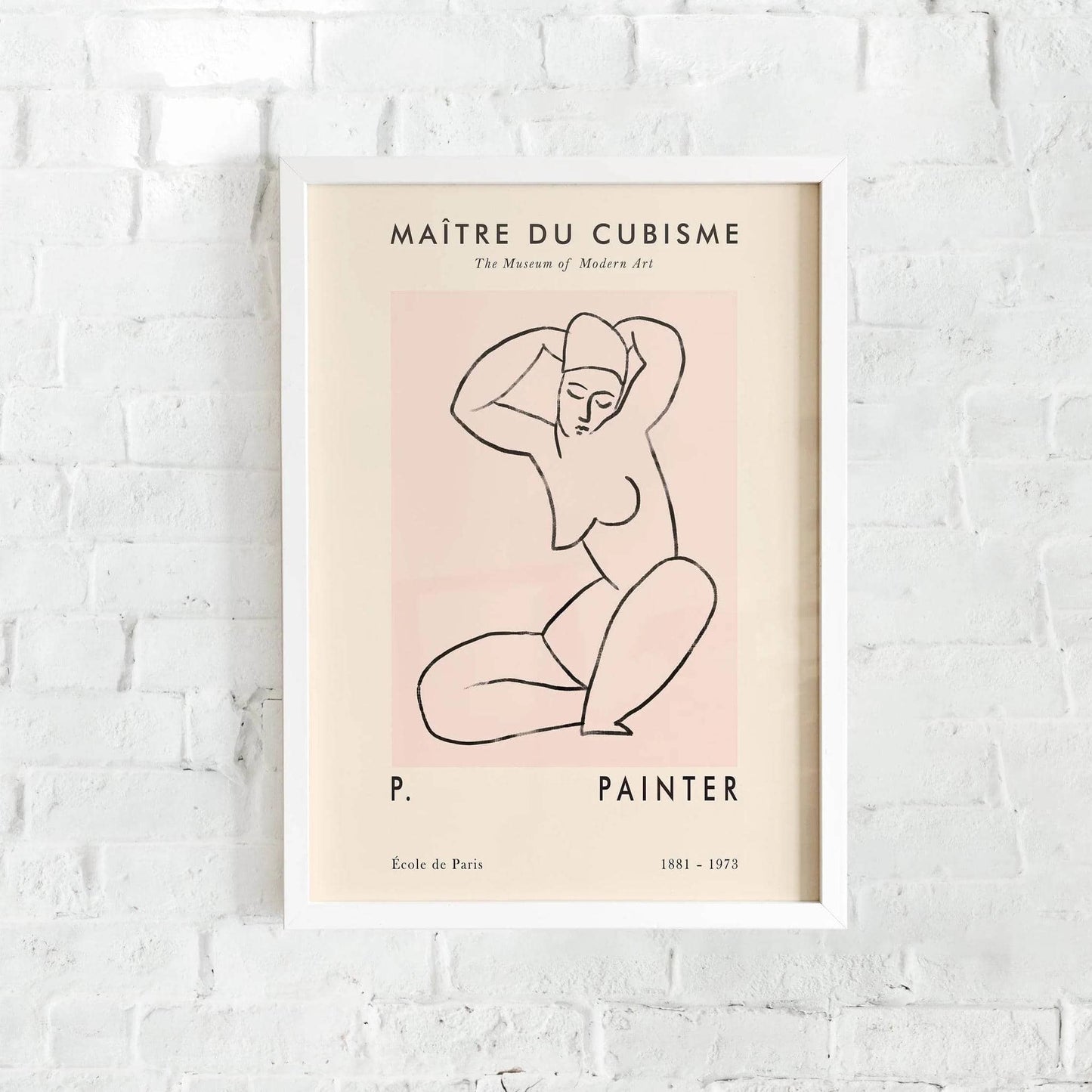 Line Art Cubism Poster - HypeSheriff