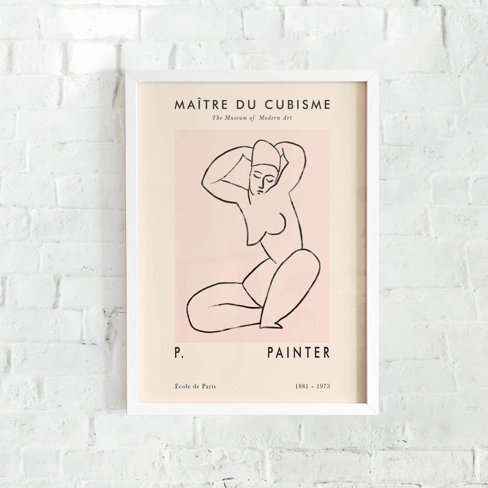 Line Art Cubism Poster - HypeSheriff