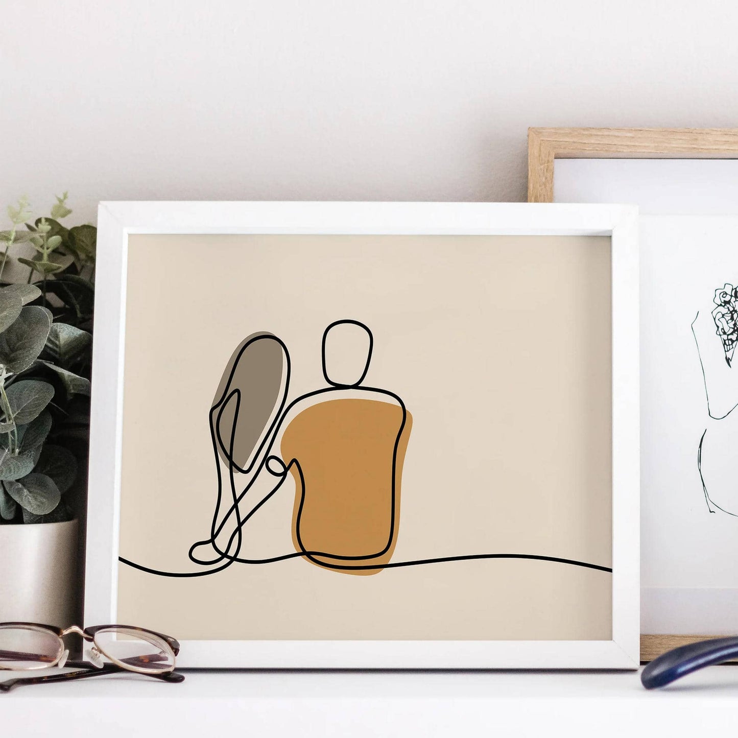 Couple Line Art Print - HypeSheriff