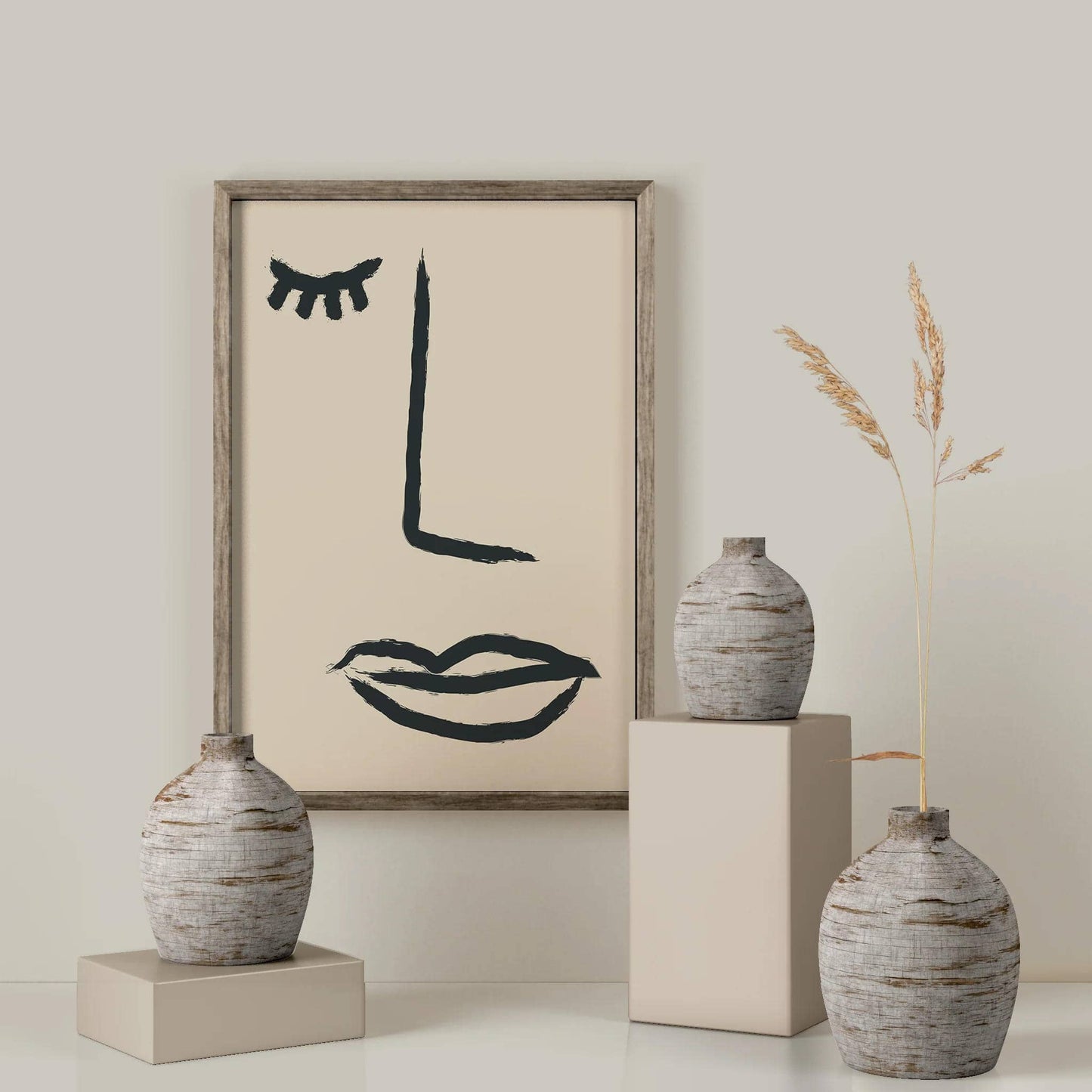 Line Art Face No.1 Poster - HypeSheriff