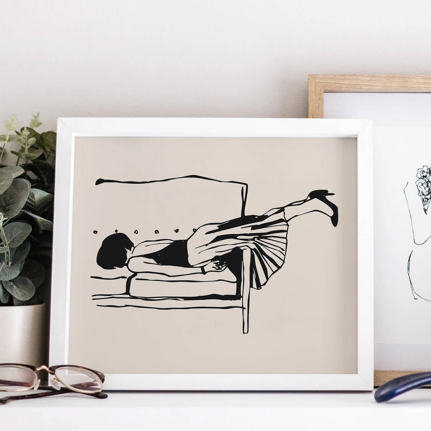 Tired Woman Scandinavian Print - HypeSheriff