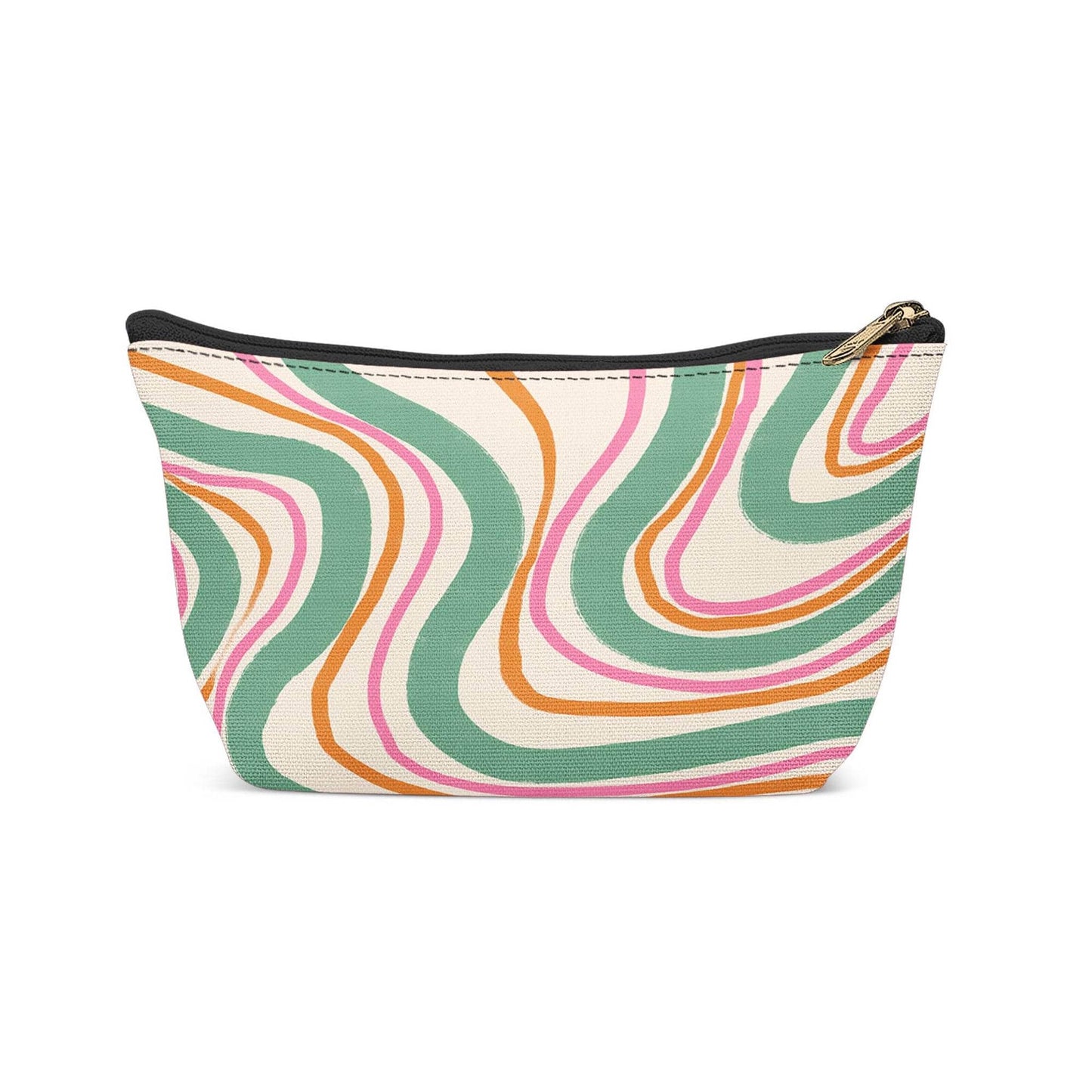Line Art Retro Swirl Makeup Bag - HypeSheriff
