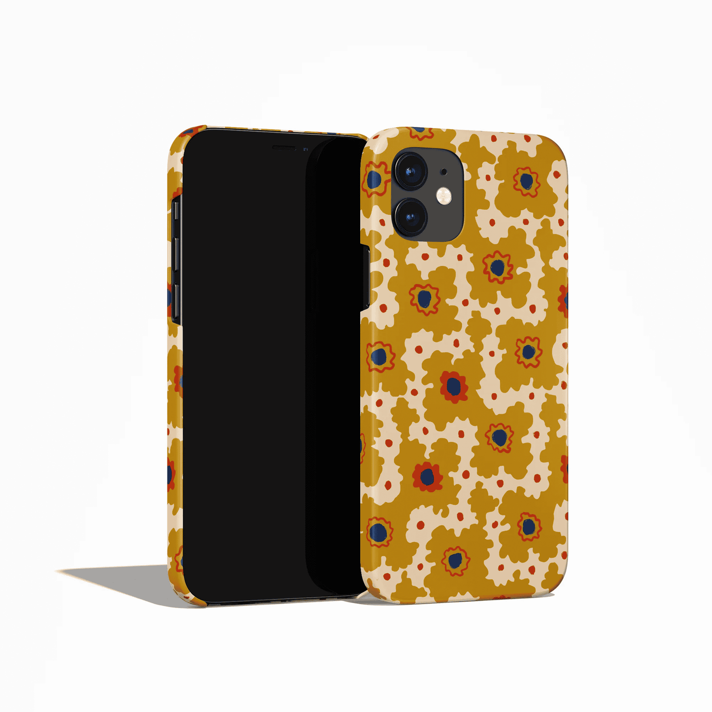 Mustard Vintage Abstract Pattern iPhone Case - HypeSheriff