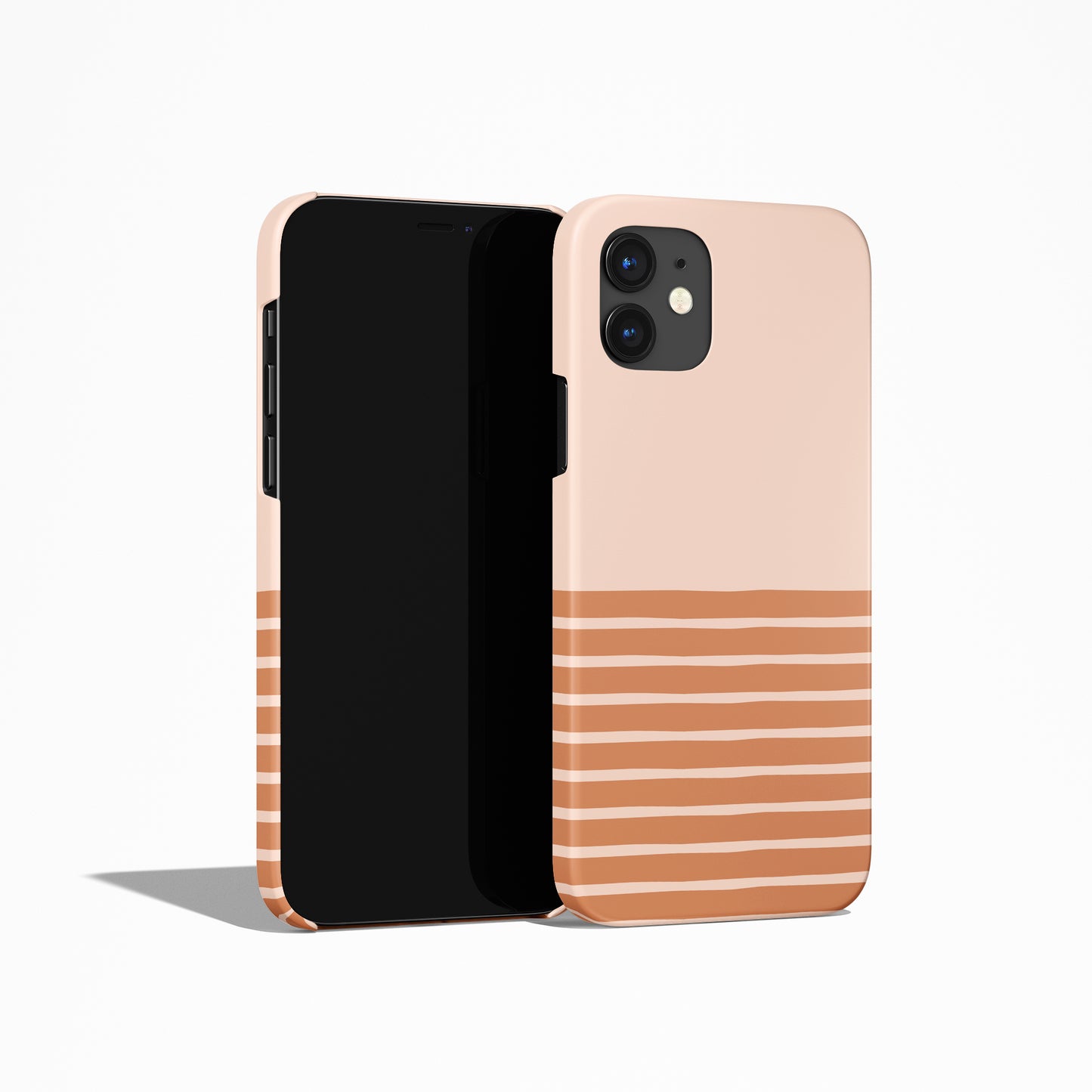 Beige Bronze Minimalist Art iPhone Case - HypeSheriff