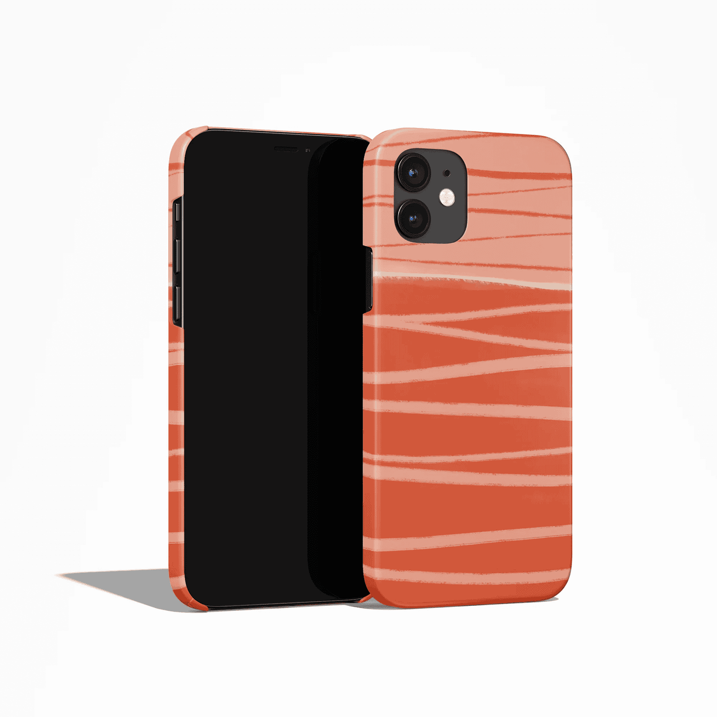 Red Pink Mid Century Modern iPhone Case - HypeSheriff