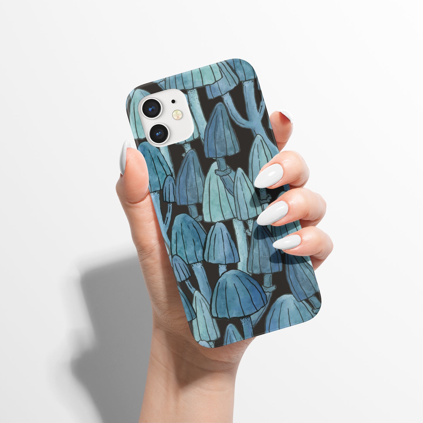 Blue Psychedelic Mushrooms iPhone Case - HypeSheriff