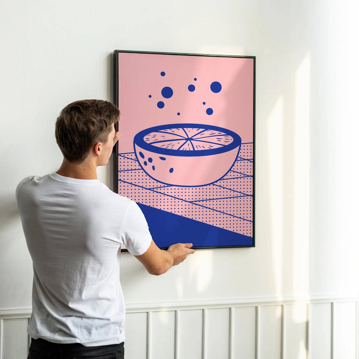 Pink Contemporary Lemon Poster - HypeSheriff