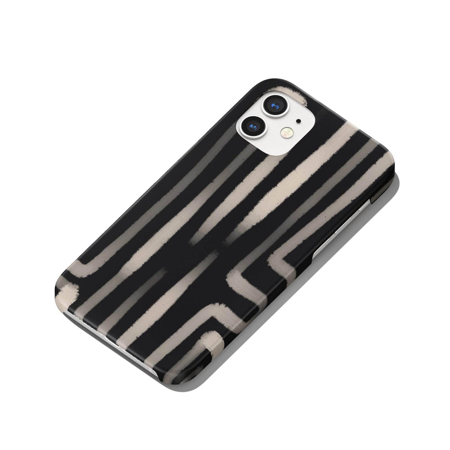 Black iPhone Case with Minimalist Art - HypeSheriff