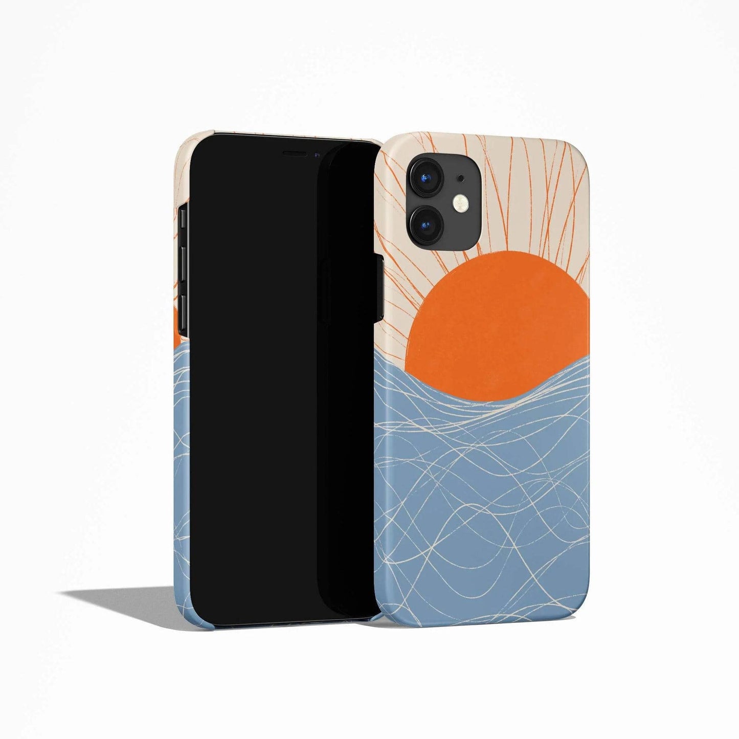 Blue and Orange Sun iPhone Case - HypeSheriff