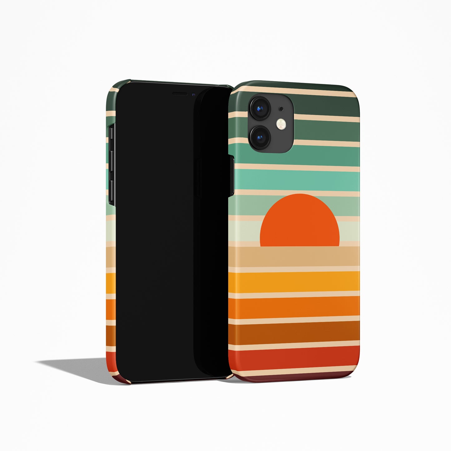 Retro Geometric Sun 60s 70s iPhone Case - HypeSheriff