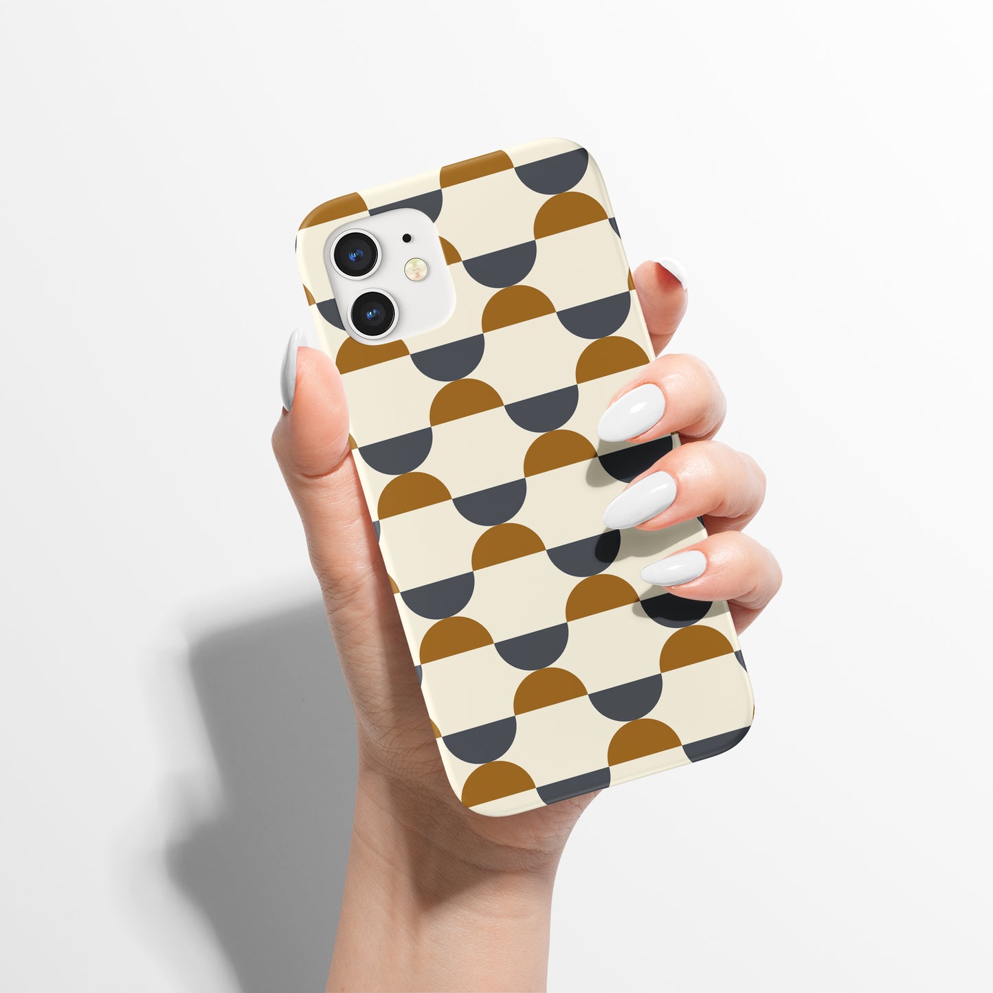 Modern Beige Pattern iPhone Case - HypeSheriff
