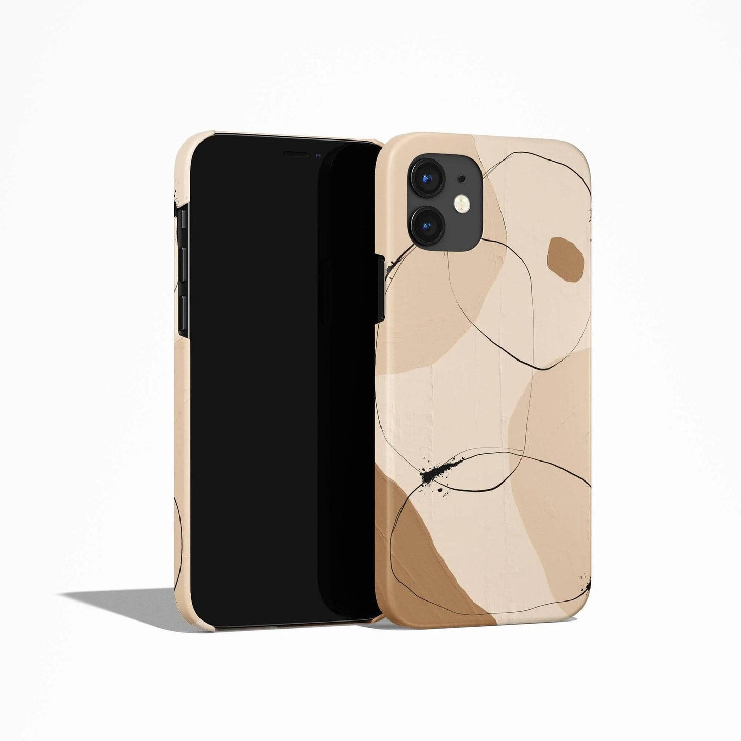 Beige Minimalist Rustic iPhone Case - HypeSheriff