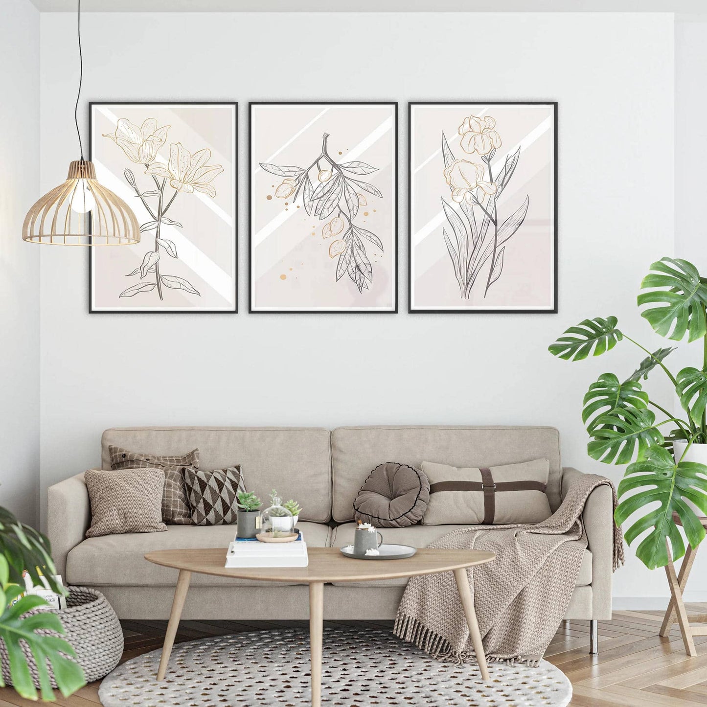 Set of 3 Floral Classic Posters - HypeSheriff