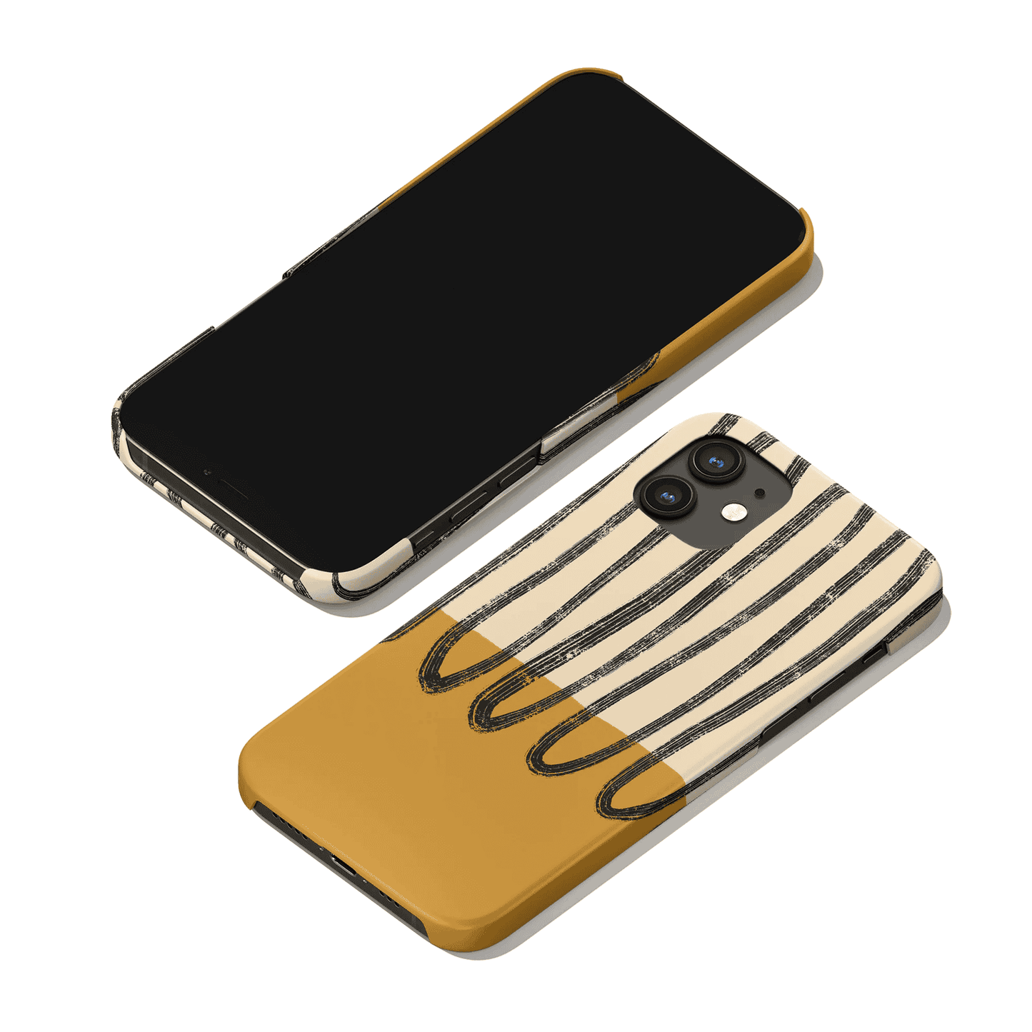 Mustard Mid Century Modern Art iPhone Case - HypeSheriff