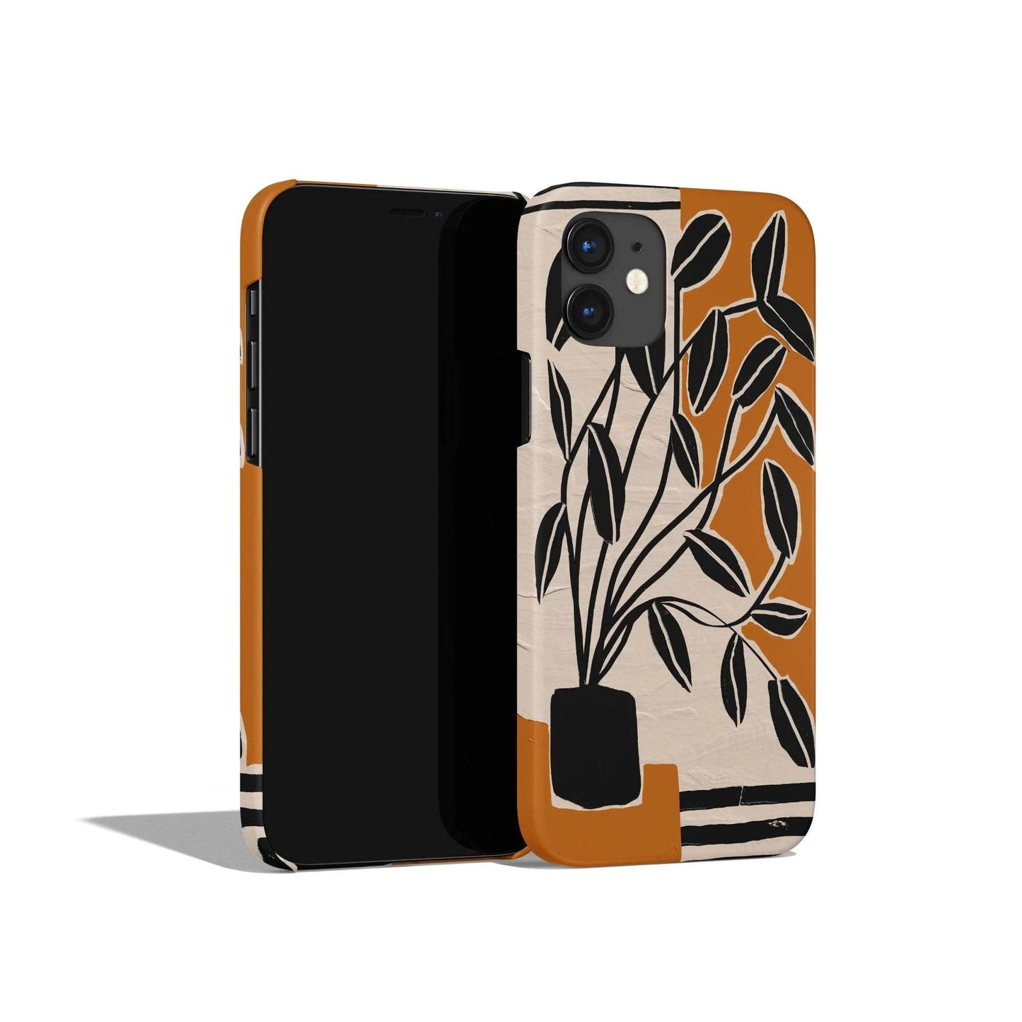 Painted Black Flower iPhone Case - HypeSheriff