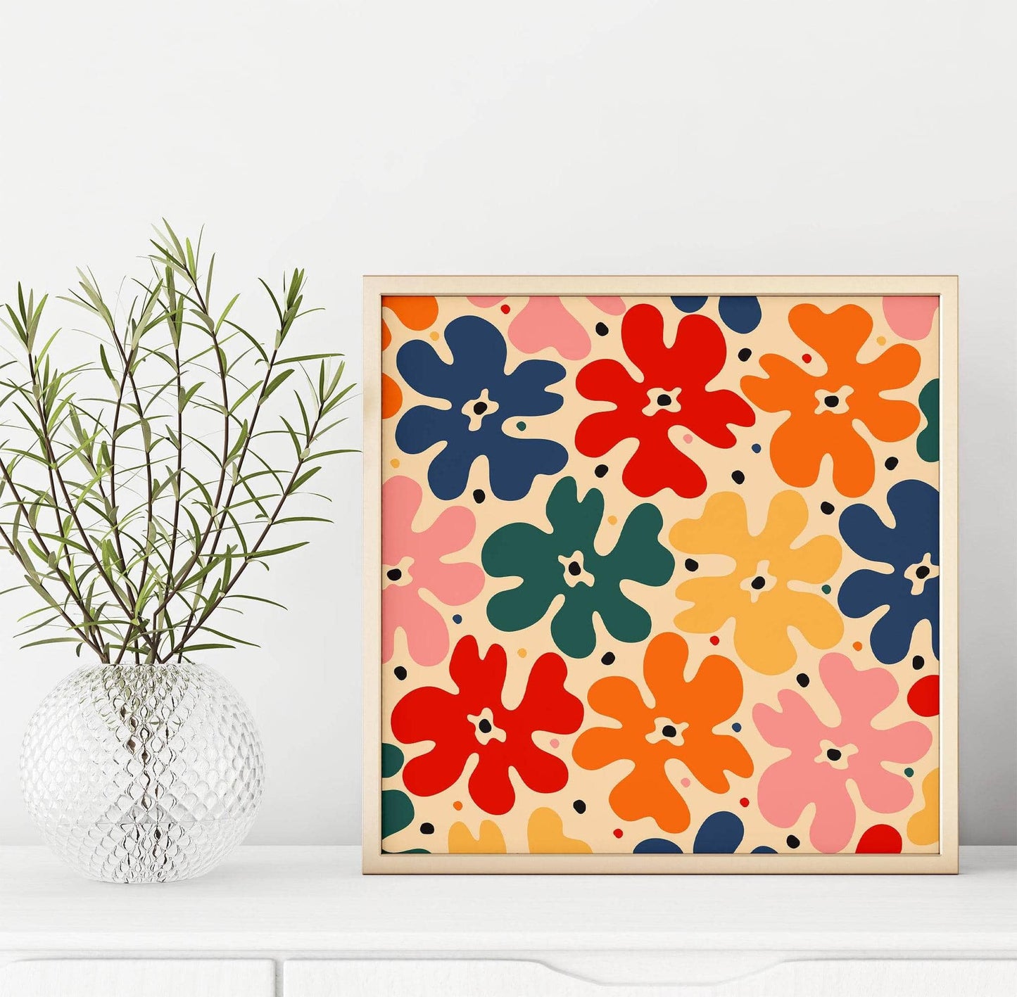 Retro Flowers Print - HypeSheriff
