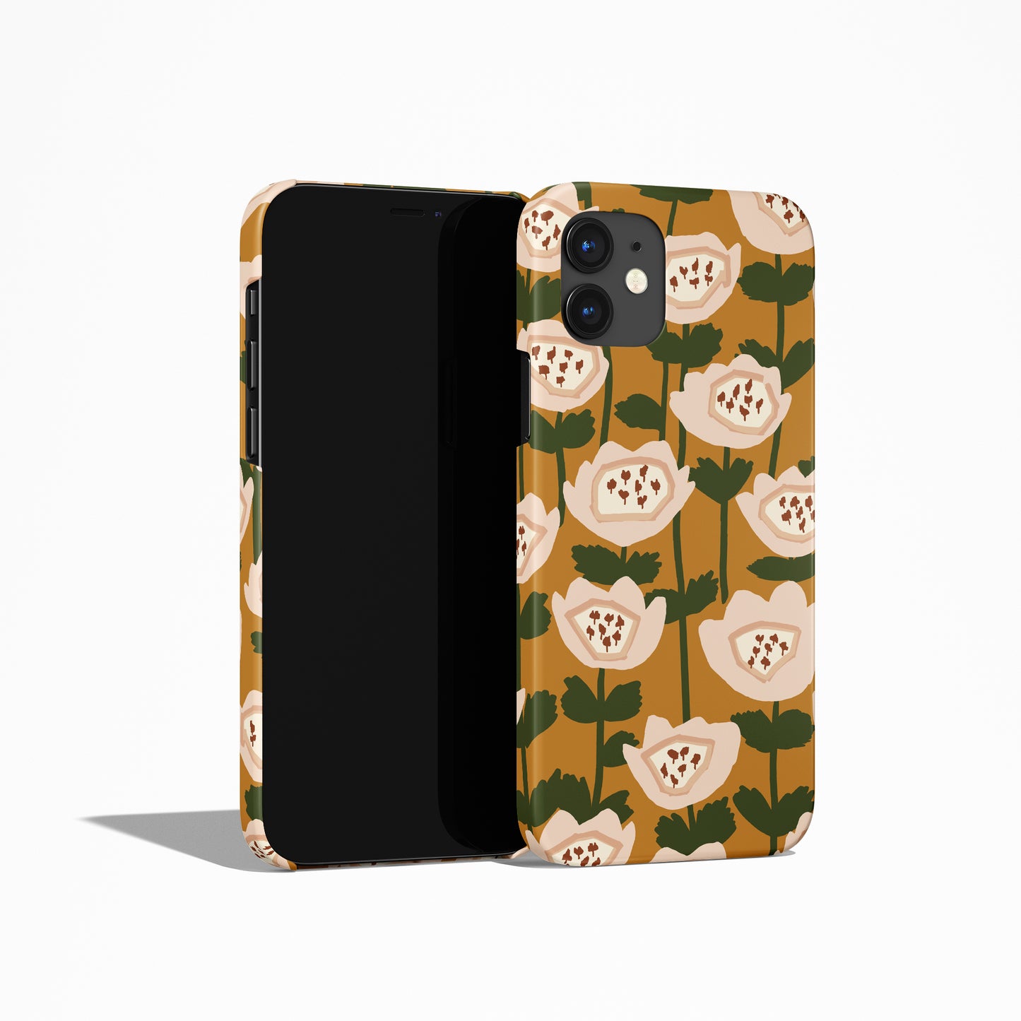 Mustard Botanical Retro iPhone Case - HypeSheriff