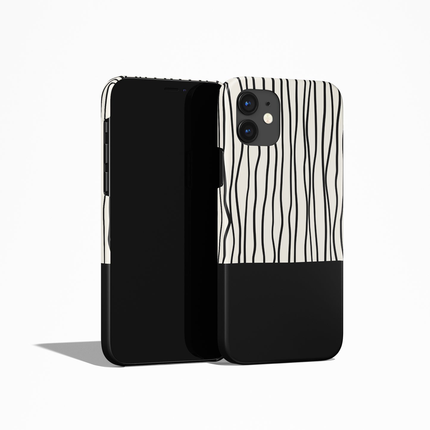 Black and White Striped Pattern iPhone Case - HypeSheriff