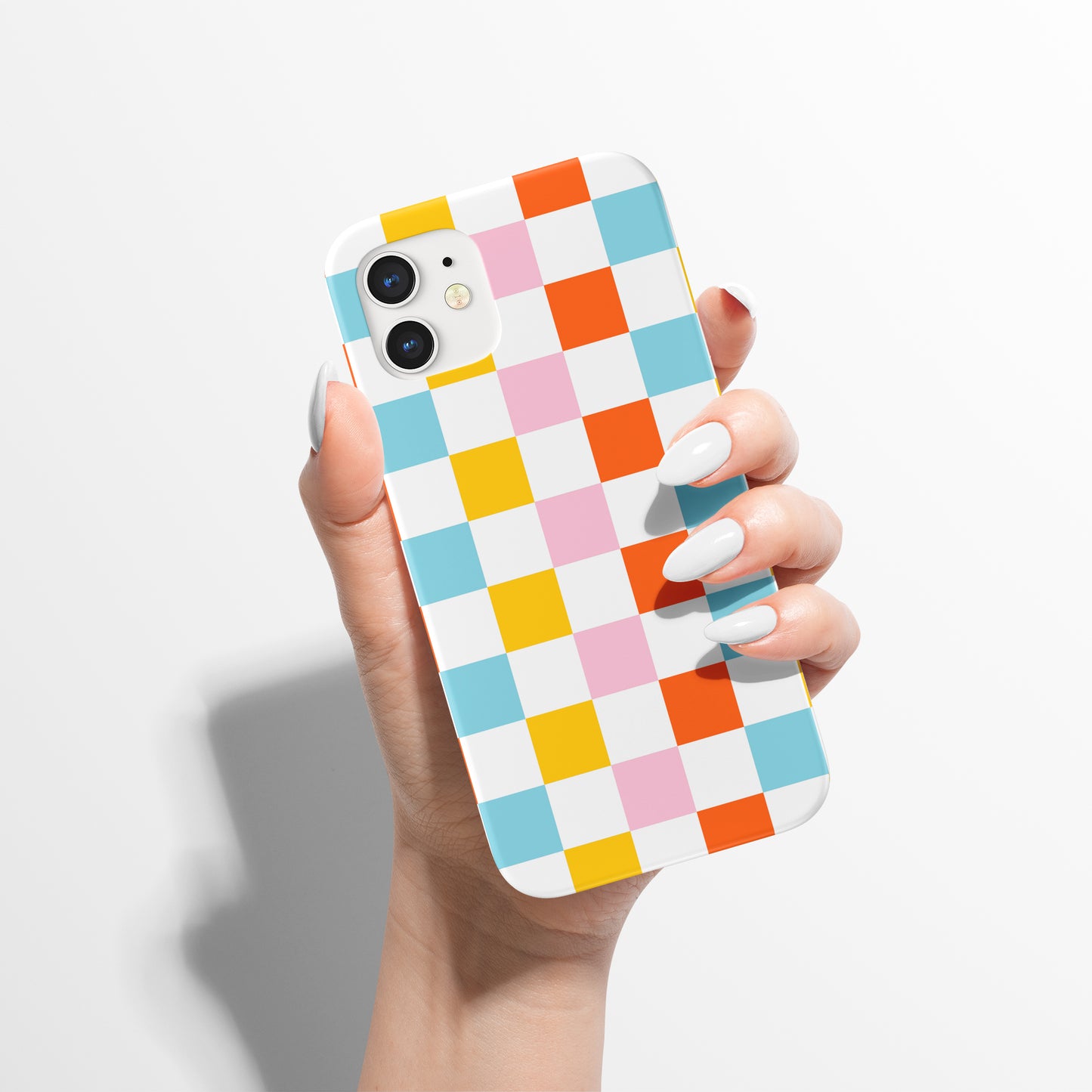Colorful Checkboard Retro iPhone Case - HypeSheriff