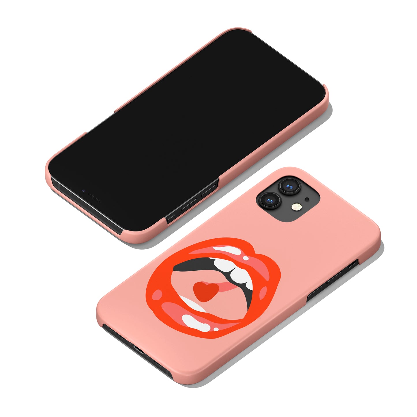 Red Lips Heart iPhone Case - HypeSheriff