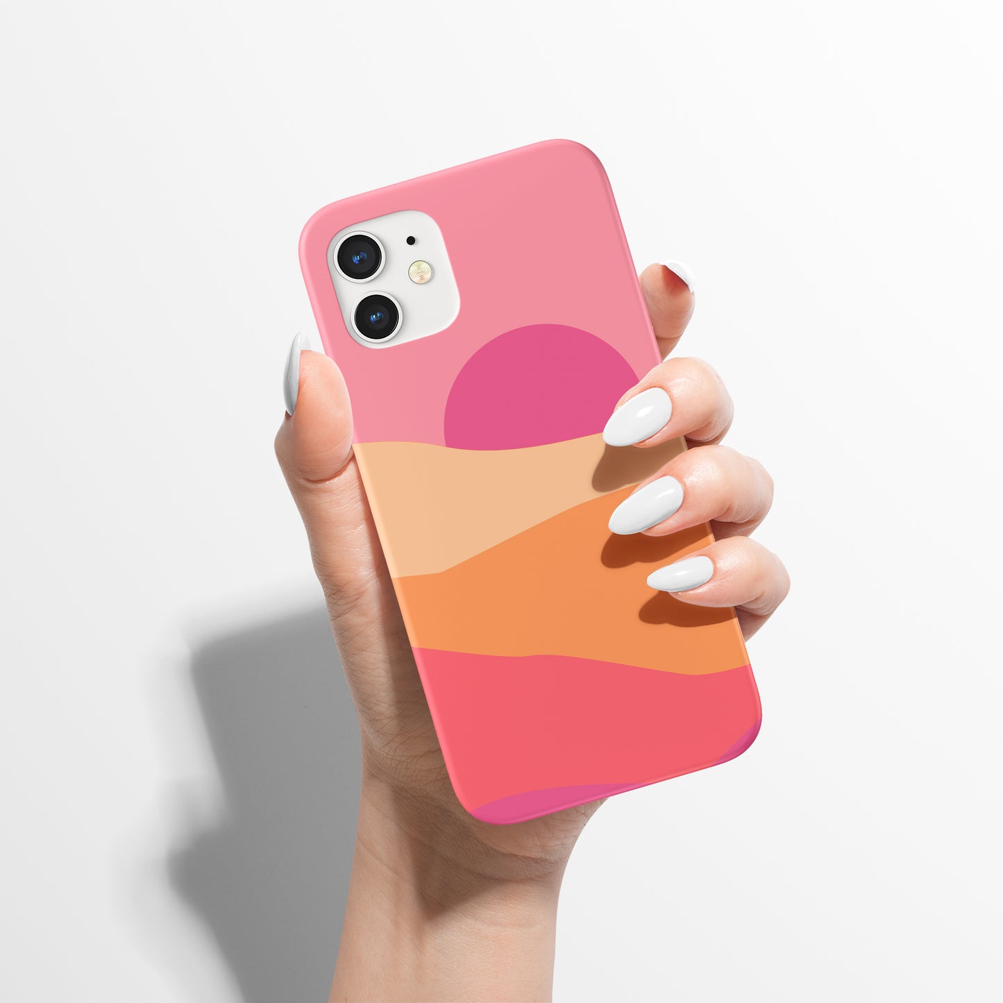 Pink Sunset Landscape iPhone Case - HypeSheriff