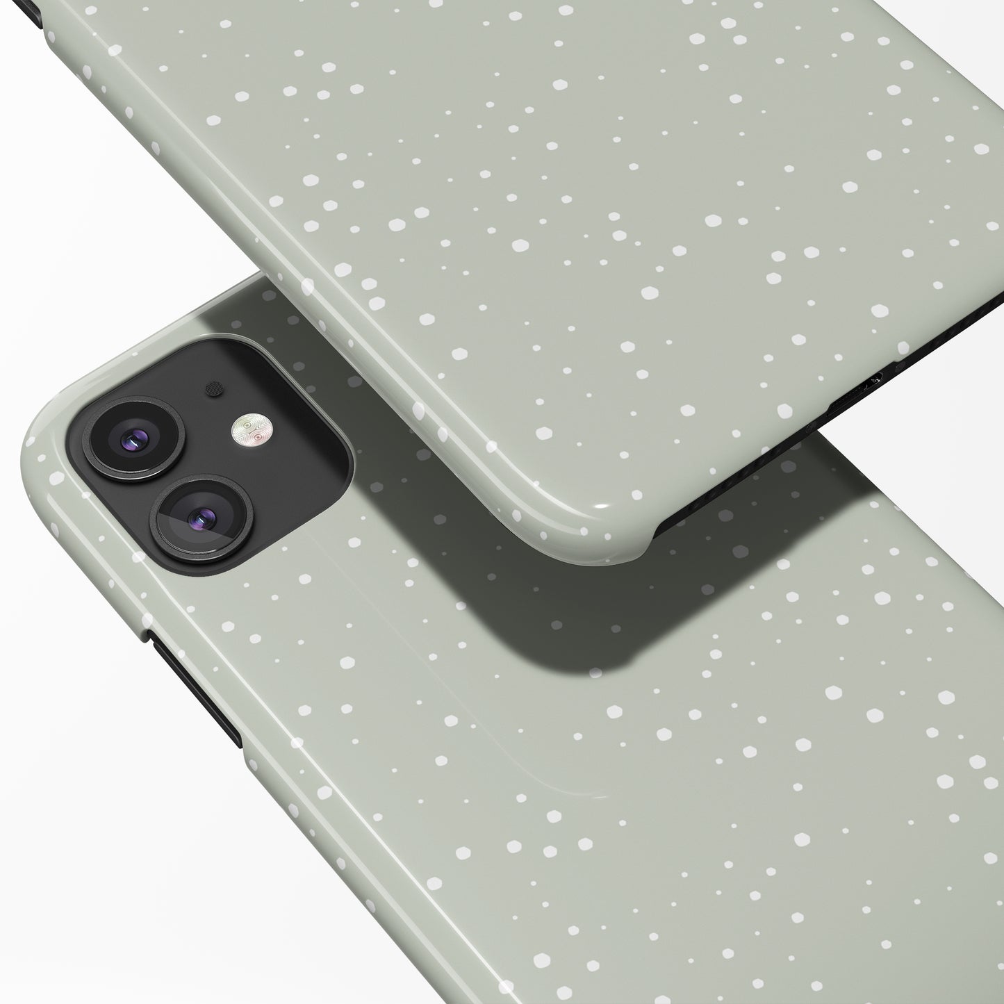 Tiny Snow Minimalist Pattern iPhone Case - HypeSheriff
