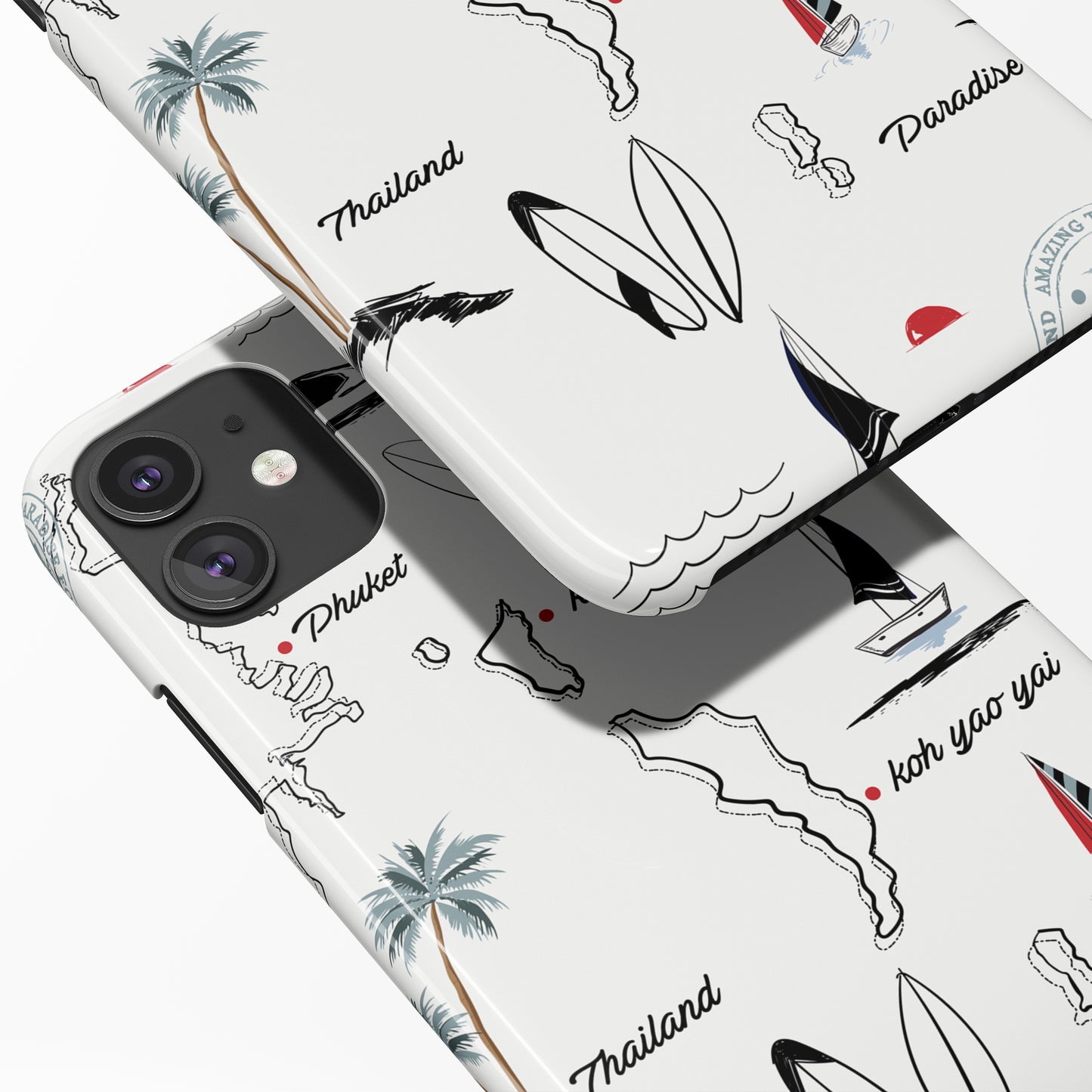 Phuket Thailand Travel Pattern iPhone Case - HypeSheriff