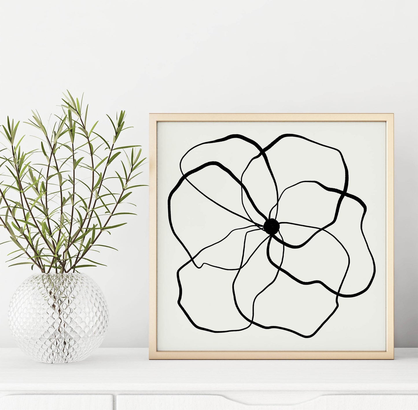Rustic Flower Square Print - HypeSheriff