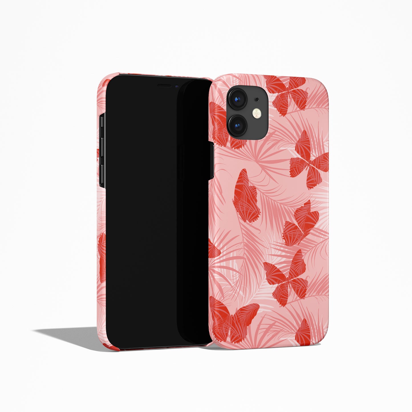 Tropical Red Buterflies Pattern iPhone Case - HypeSheriff