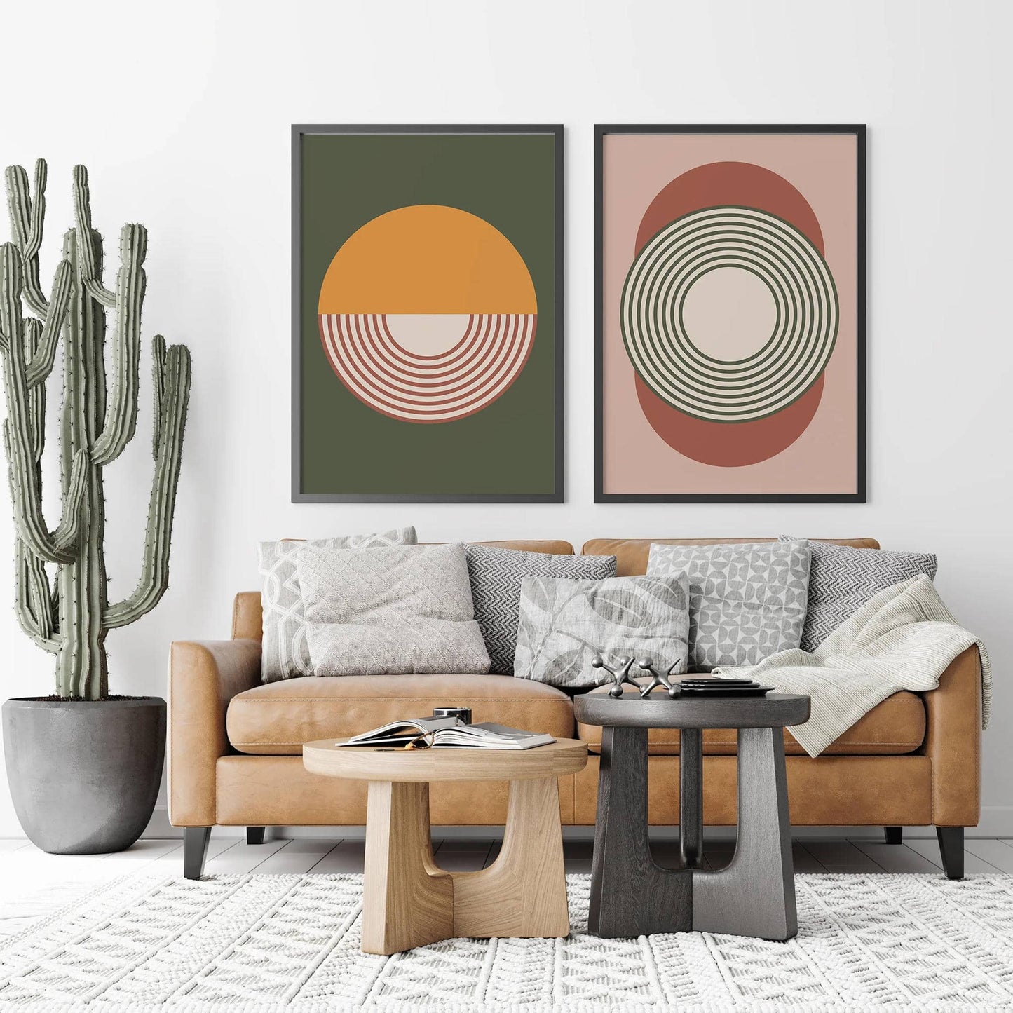Set of 2 Nordic Geometric Posters - HypeSheriff