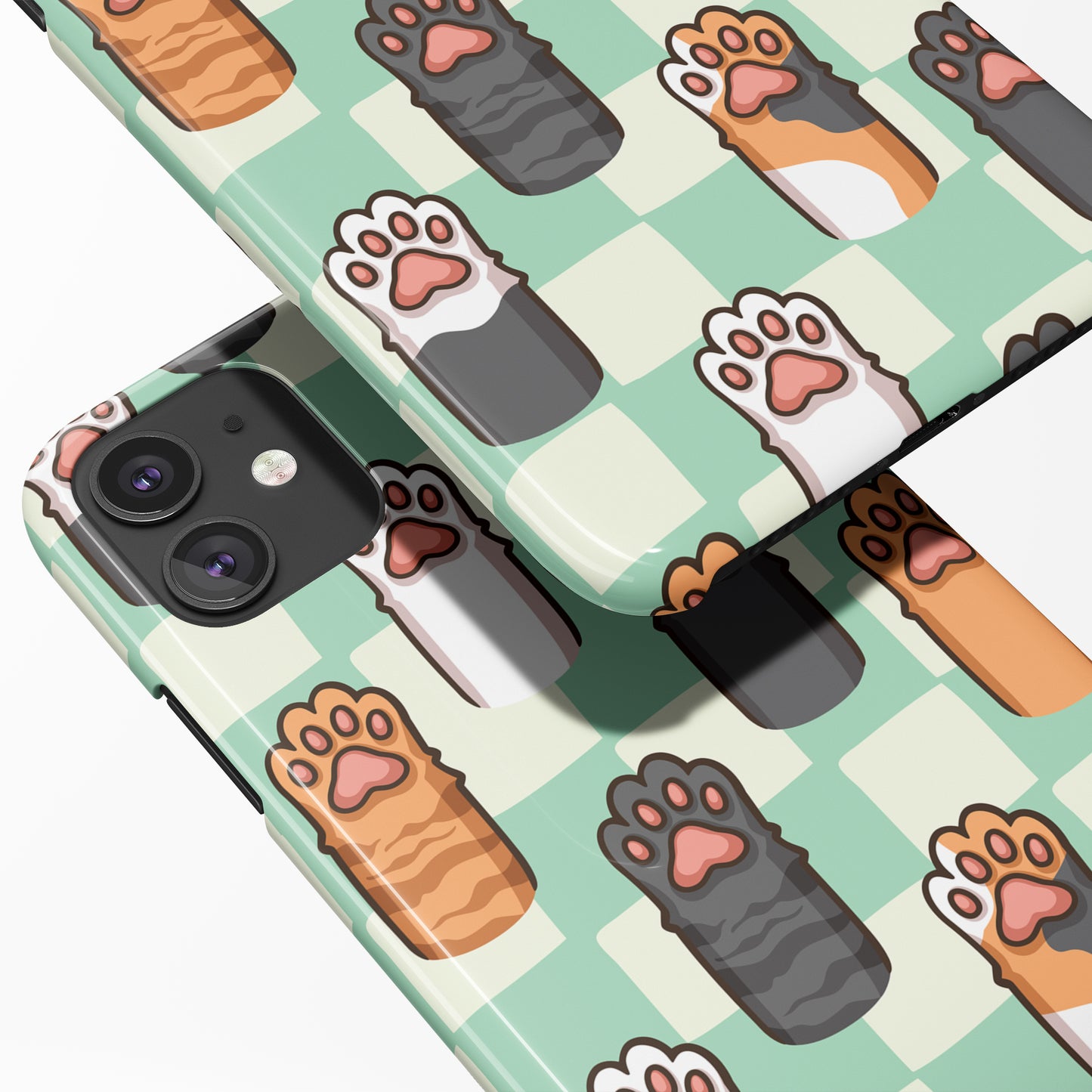 Cat Cute Paws Pattern iPhone Case - HypeSheriff