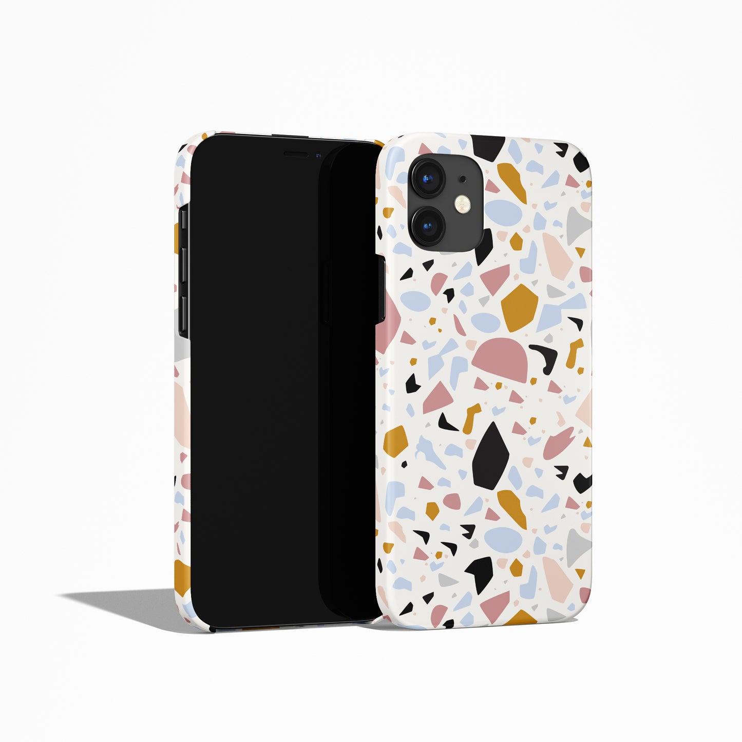 White Modern Terrazzo Italian iPhone Case - HypeSheriff