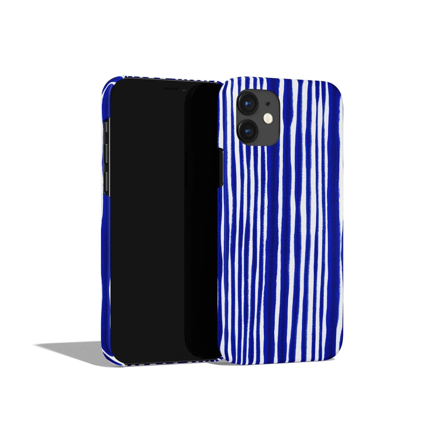 Blue Greek Striped Pattern iPhone Case - HypeSheriff