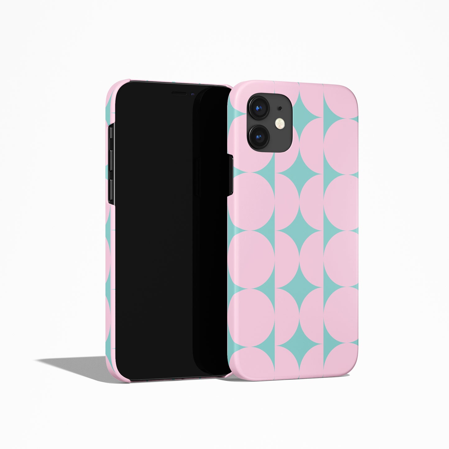 Retro Pastel Bauhaus Pattern iPhone Case - HypeSheriff