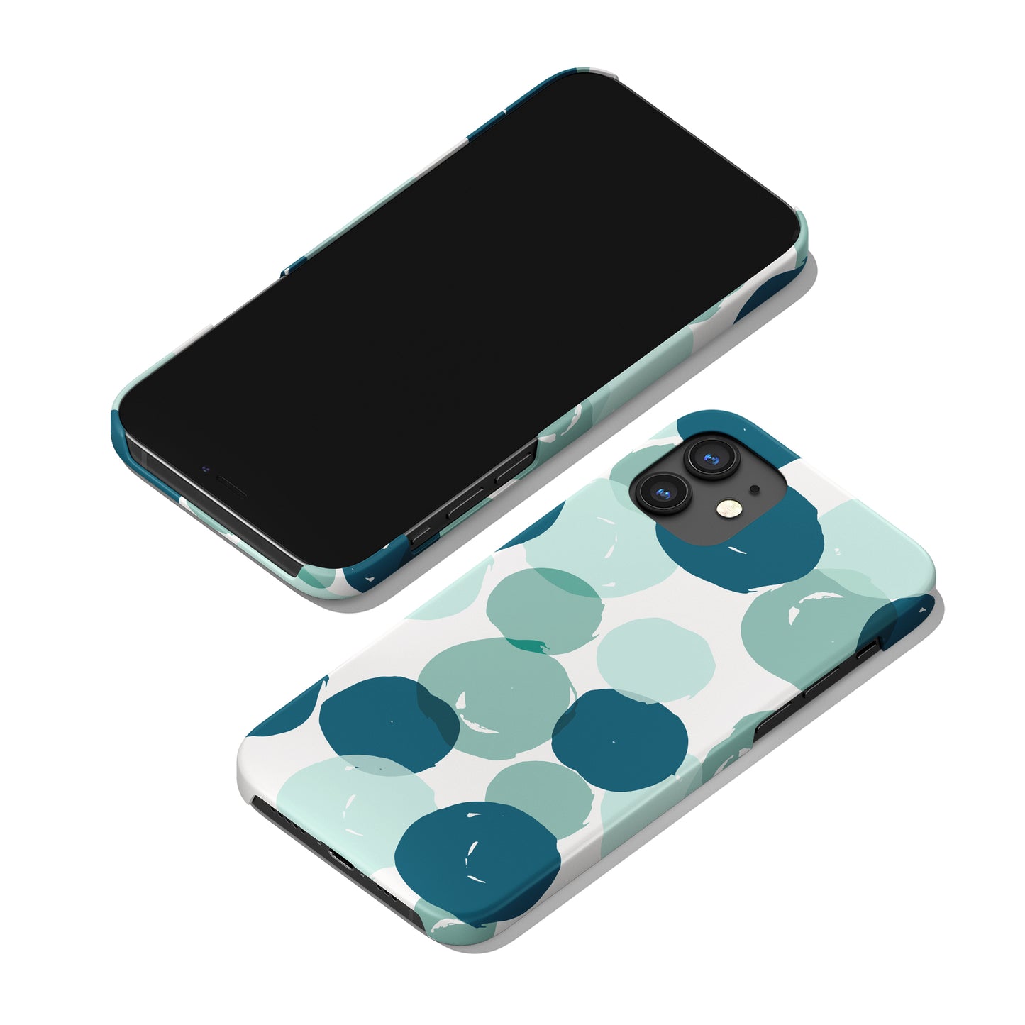 Mint Geometric Pattern iPhone Case - HypeSheriff