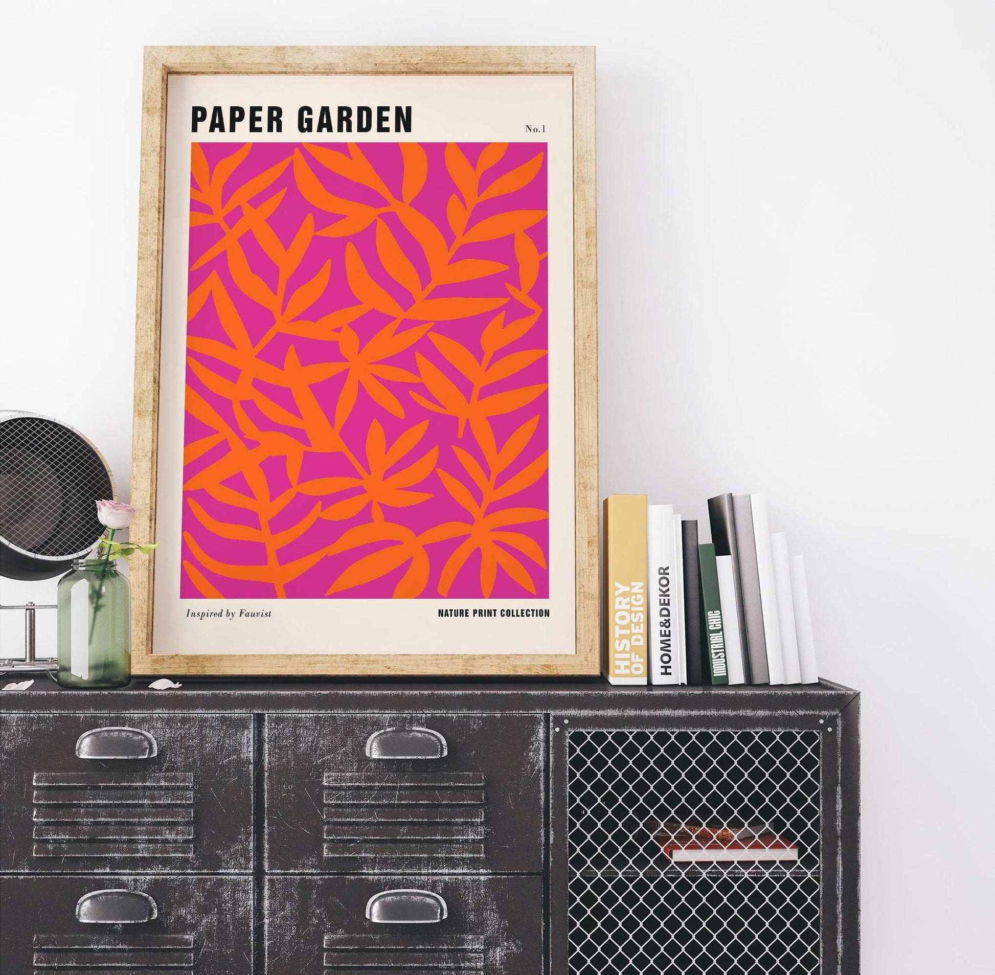 Viva Magenta Paper Garden Print - HypeSheriff